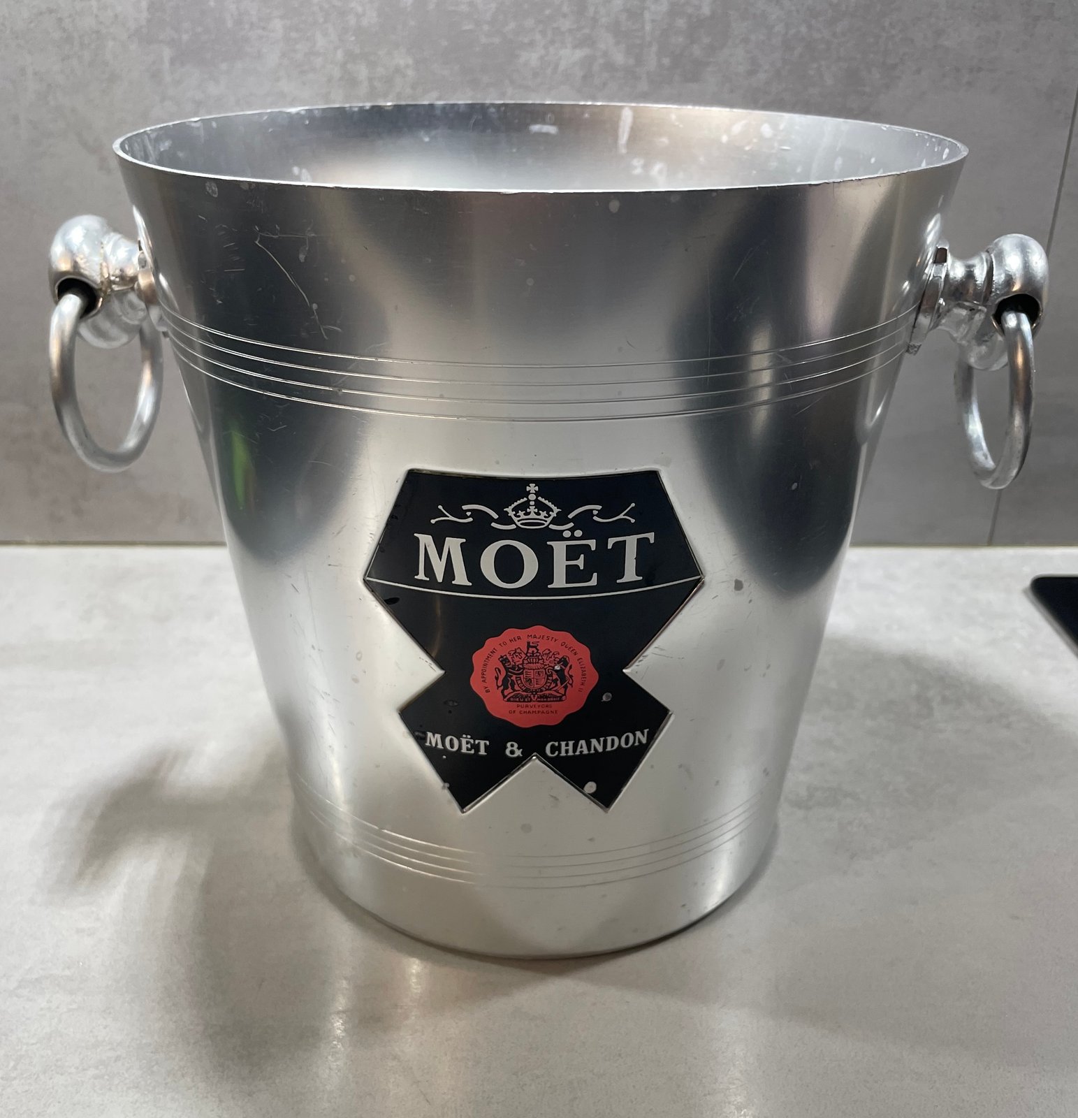 Vintage Moët & Chandon aluminium champagne bucket Made in France