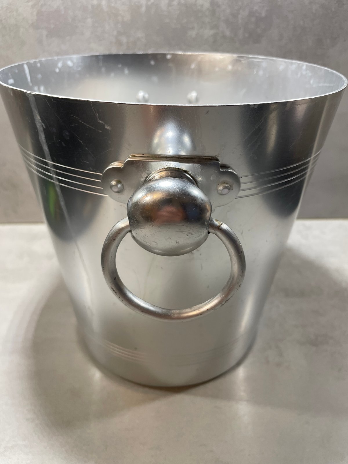 Vintage Moët & Chandon aluminium champagne bucket Made in France