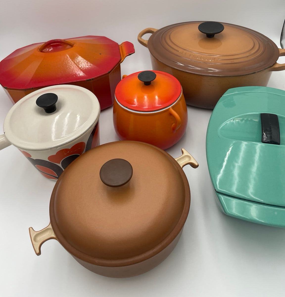 Selection of vintage Le Creuset cast iron cookware from the Cook and Collect archive