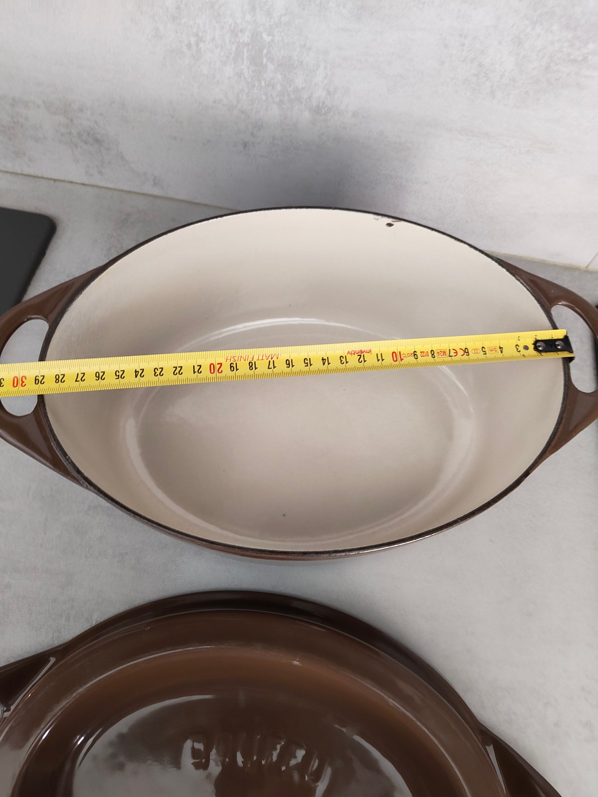 Cousances Doufeu Cast Iron Casserole – Brown – Made in France – Vintage Dutch Oven — photo 2