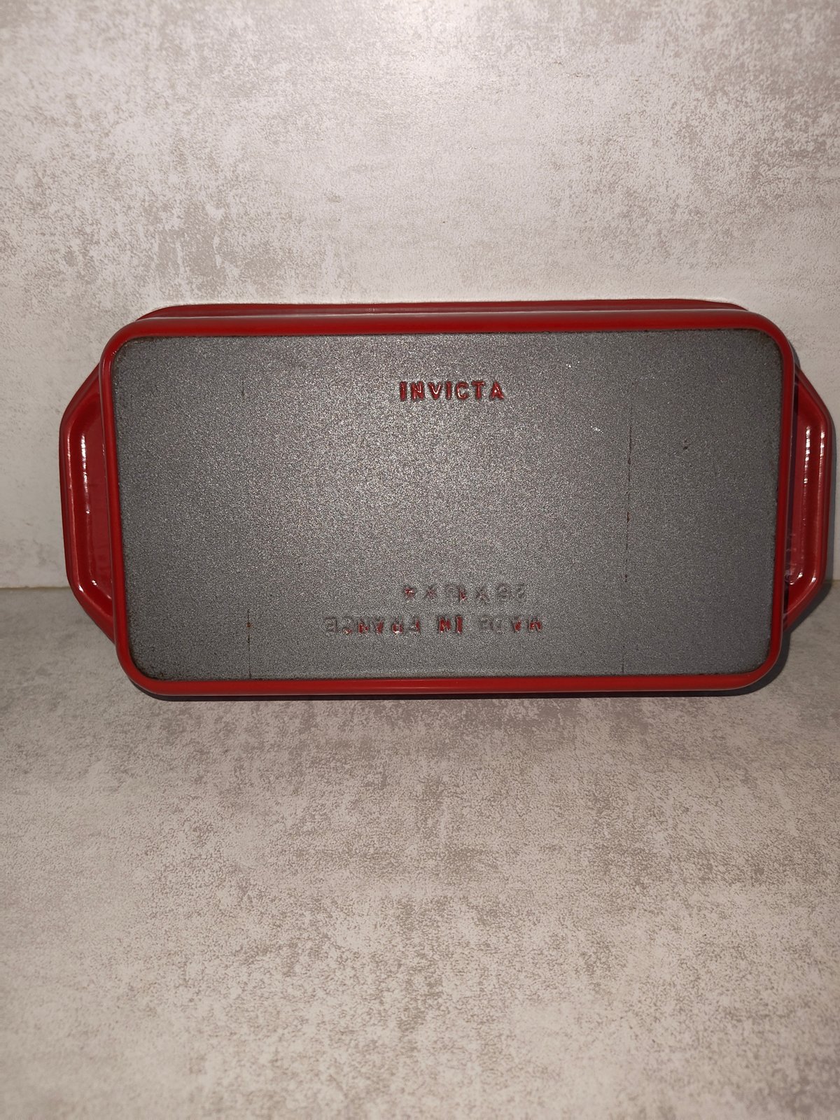 Invicta Cast Iron Rectangular Dish – Red – Made in France — photo 2