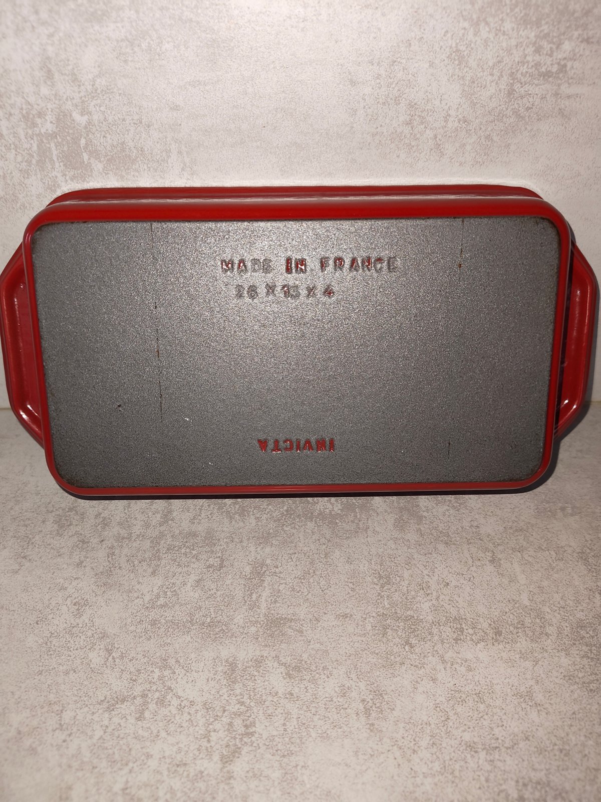 Invicta Cast Iron Rectangular Dish – Red – Made in France