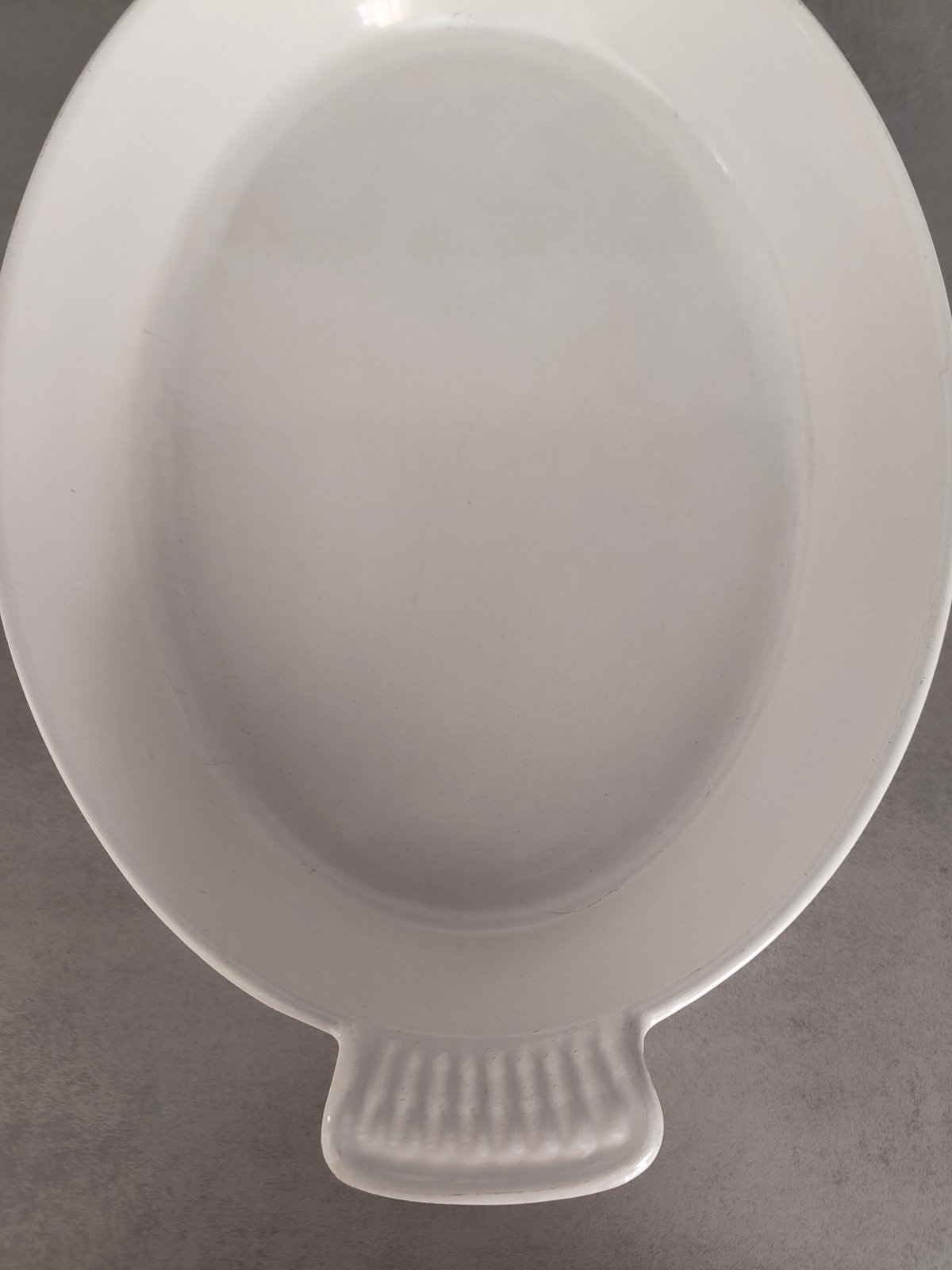 Large Vintage Le Creuset baking dish 36 – White Enamel Made in France — photo 3