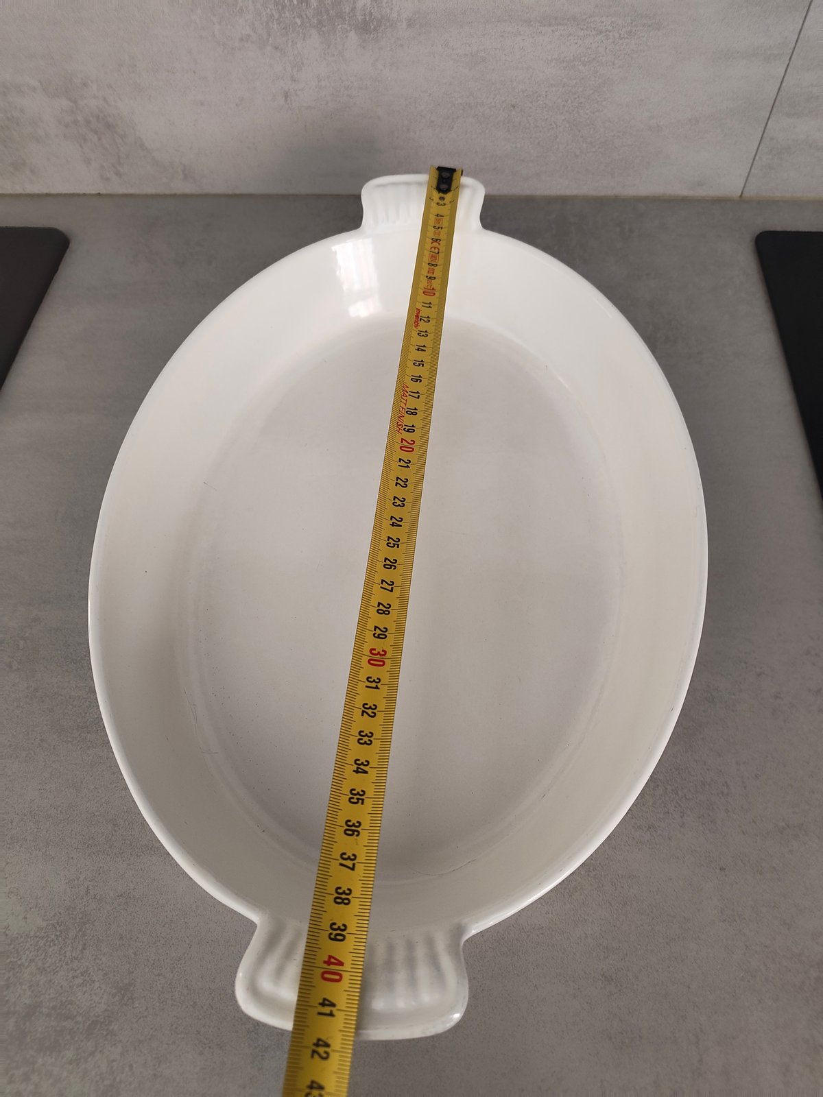 Large Vintage Le Creuset baking dish 36 – White Enamel Made in France — photo 4