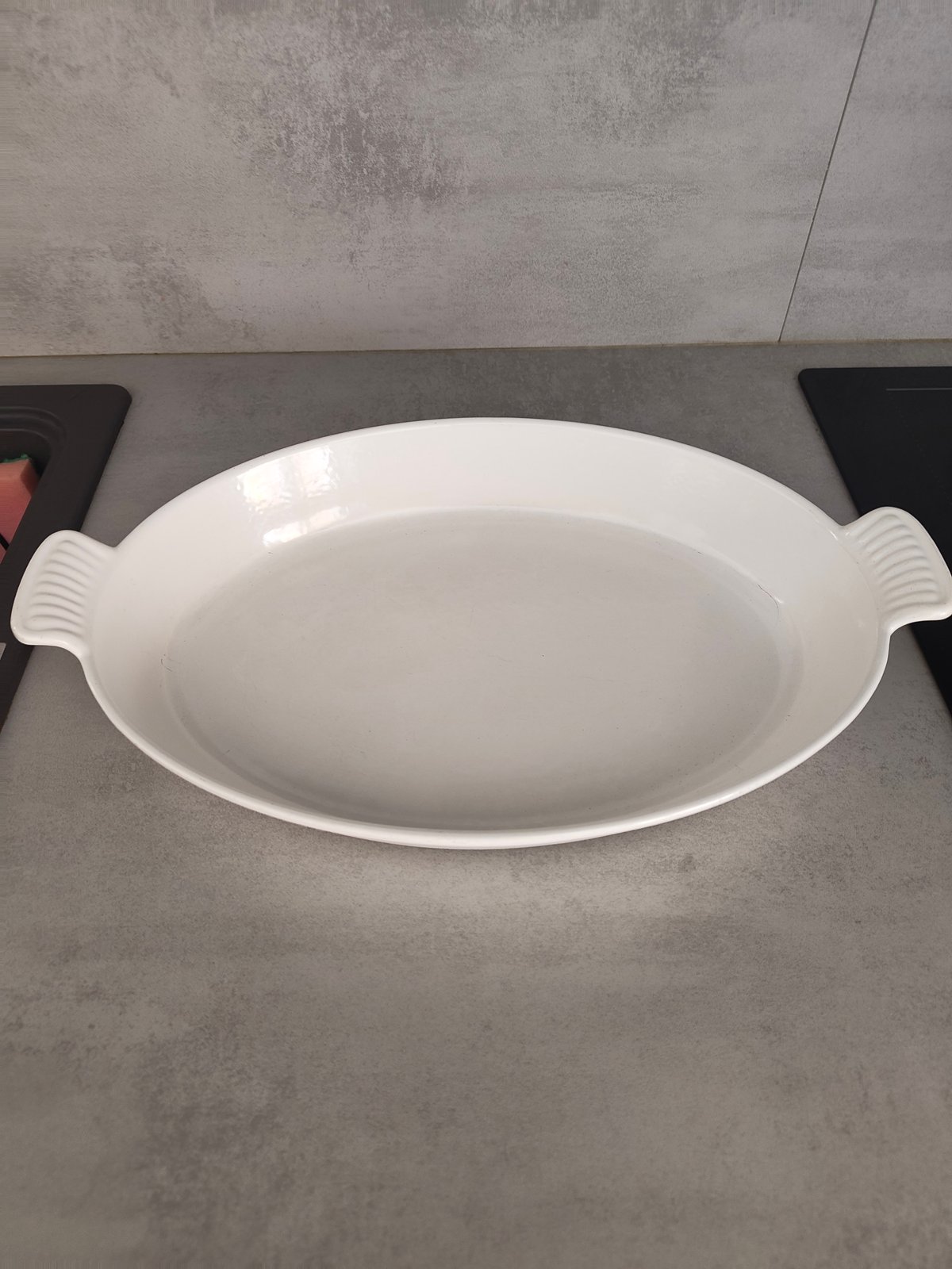 Large Vintage Le Creuset baking dish 36 – White Enamel Made in France — photo 7