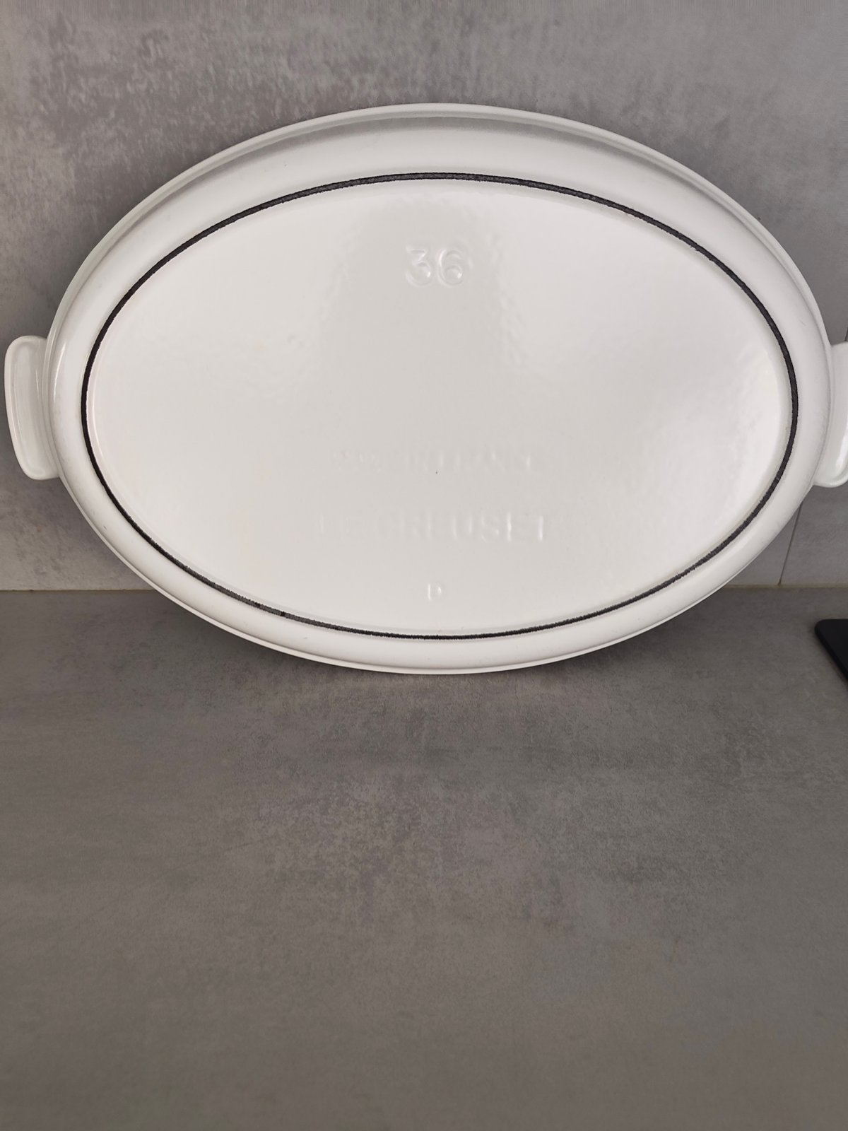 Large Vintage Le Creuset baking dish 36 – White Enamel Made in France — photo 12
