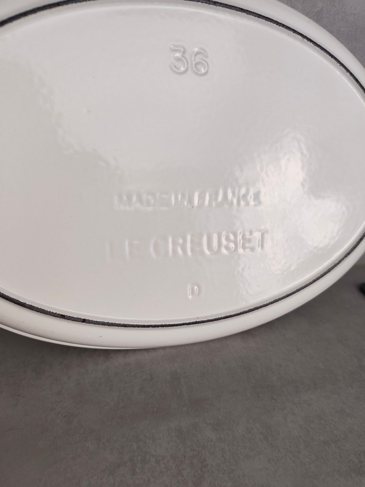 Large Vintage Le Creuset baking dish 36 – White Enamel Made in France — photo 13
