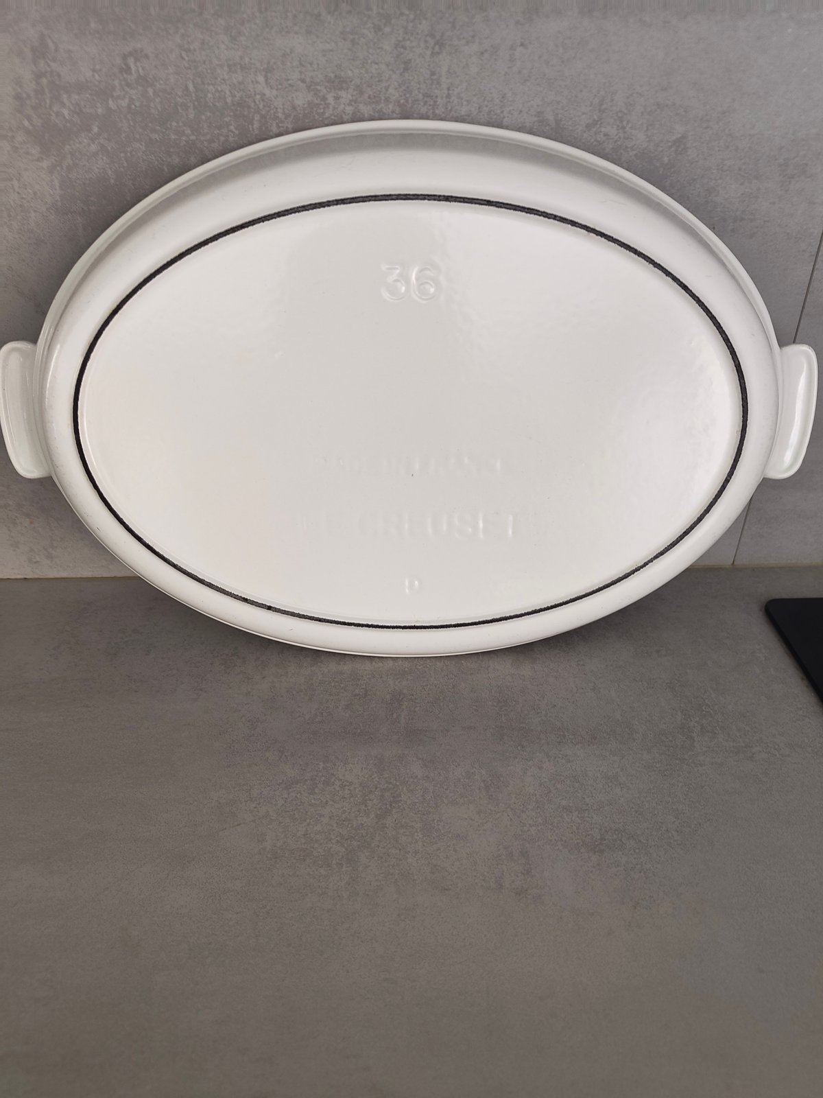 Large Vintage Le Creuset baking dish 36 – White Enamel Made in France — photo 14