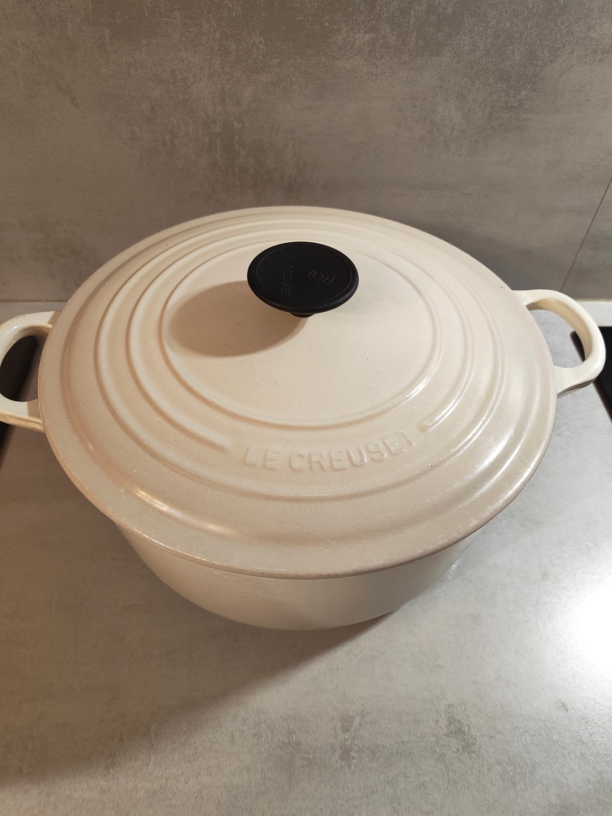 Le Creuset 26 Cast Iron Dutch Oven – Cream / Ivory – Made in France
