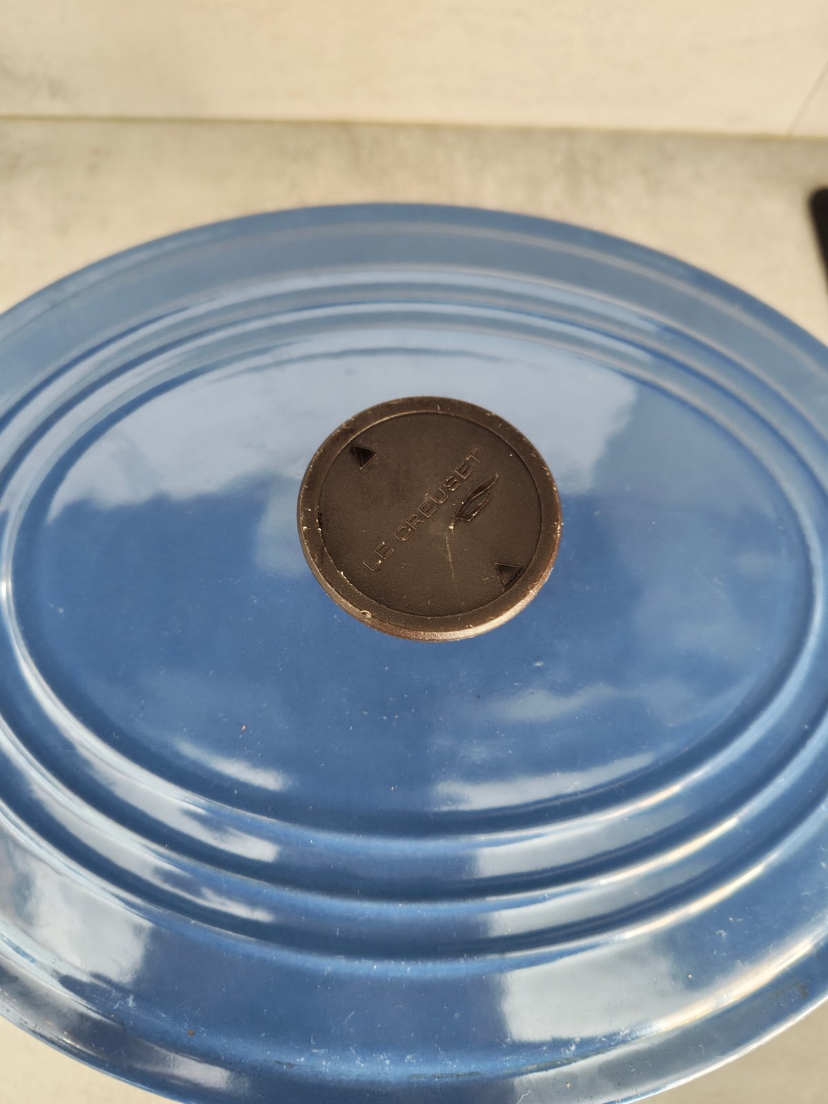 Le Creuset Cast Iron Oval Dutch Oven – Blue – Made in France – Enameled Casserole Pot — photo 2