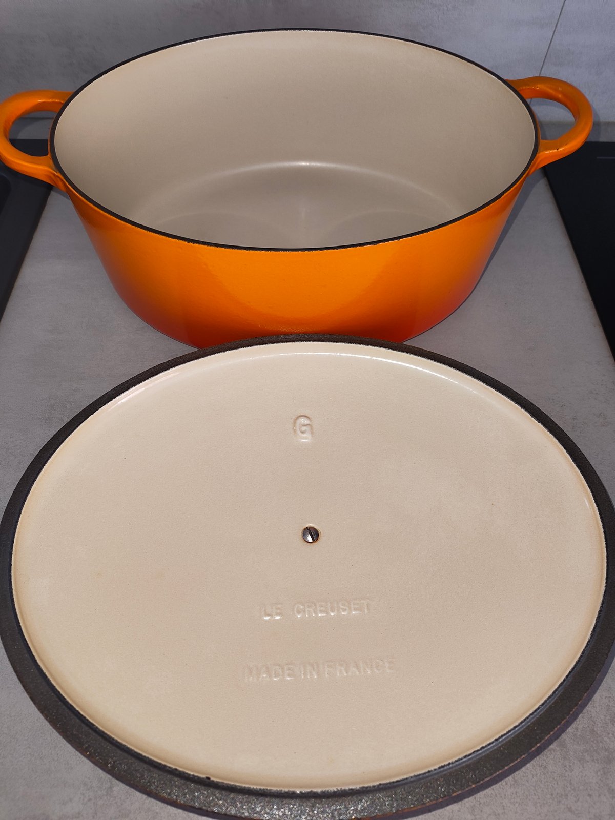 Le Creuset Cocotte Ovale Vintage – Fonte Émaillée – Orange Iconique — photo 6