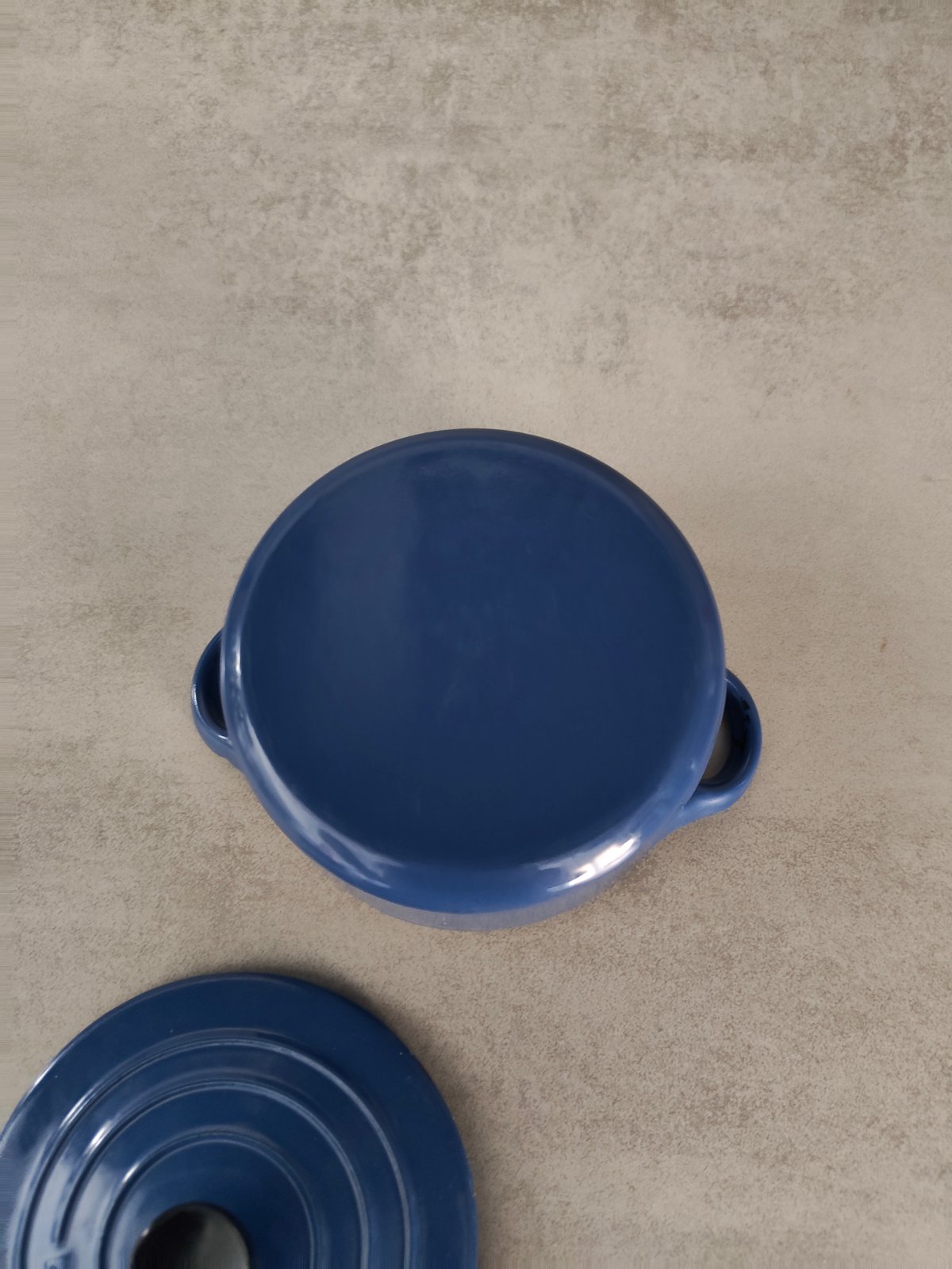 Le Creuset Mini Cast Iron Cocotte – Blue – With Lid — photo 3