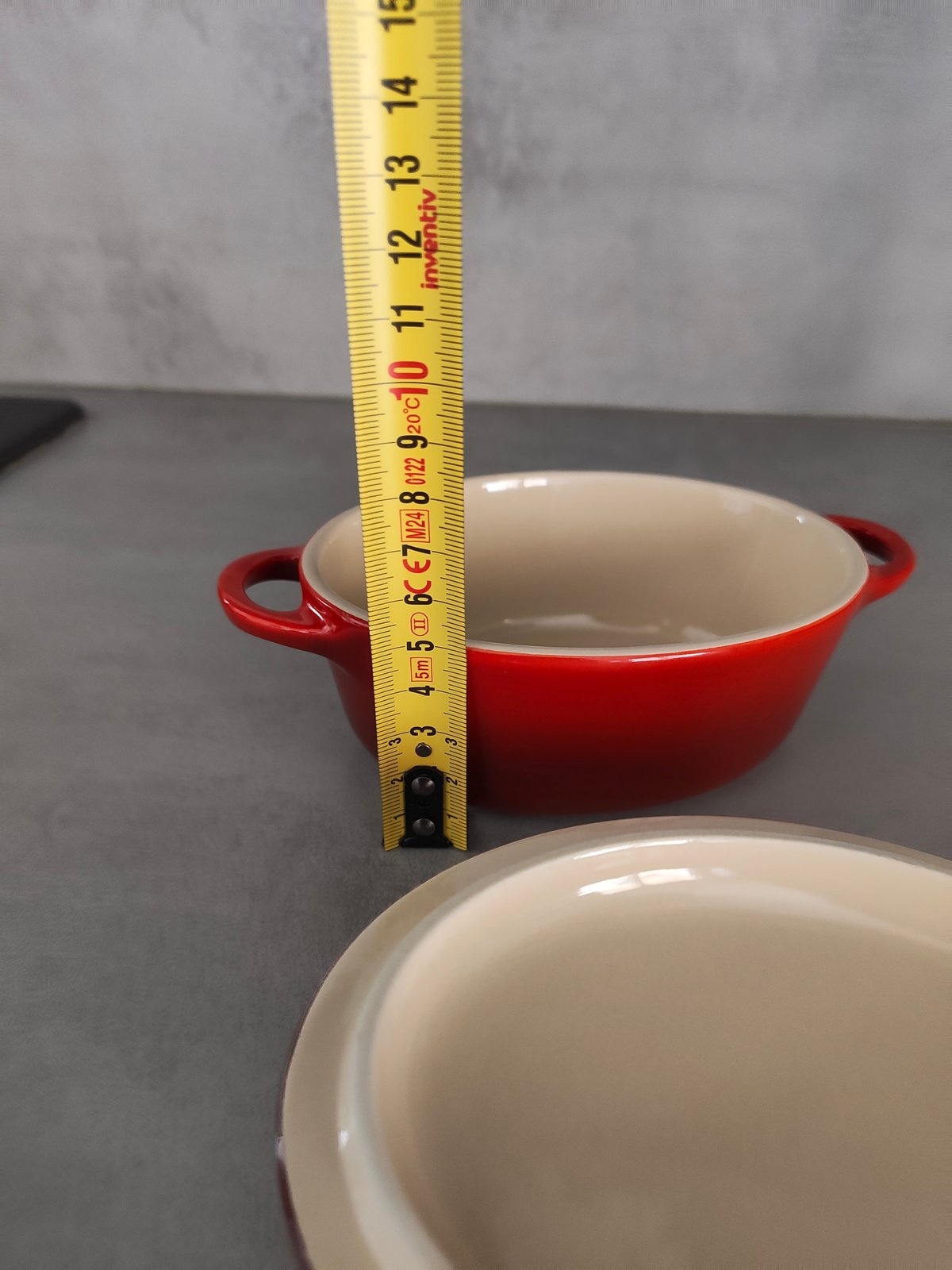 Le Creuset Stoneware Mini Oval Cocotte – Red – With Lid — photo 9