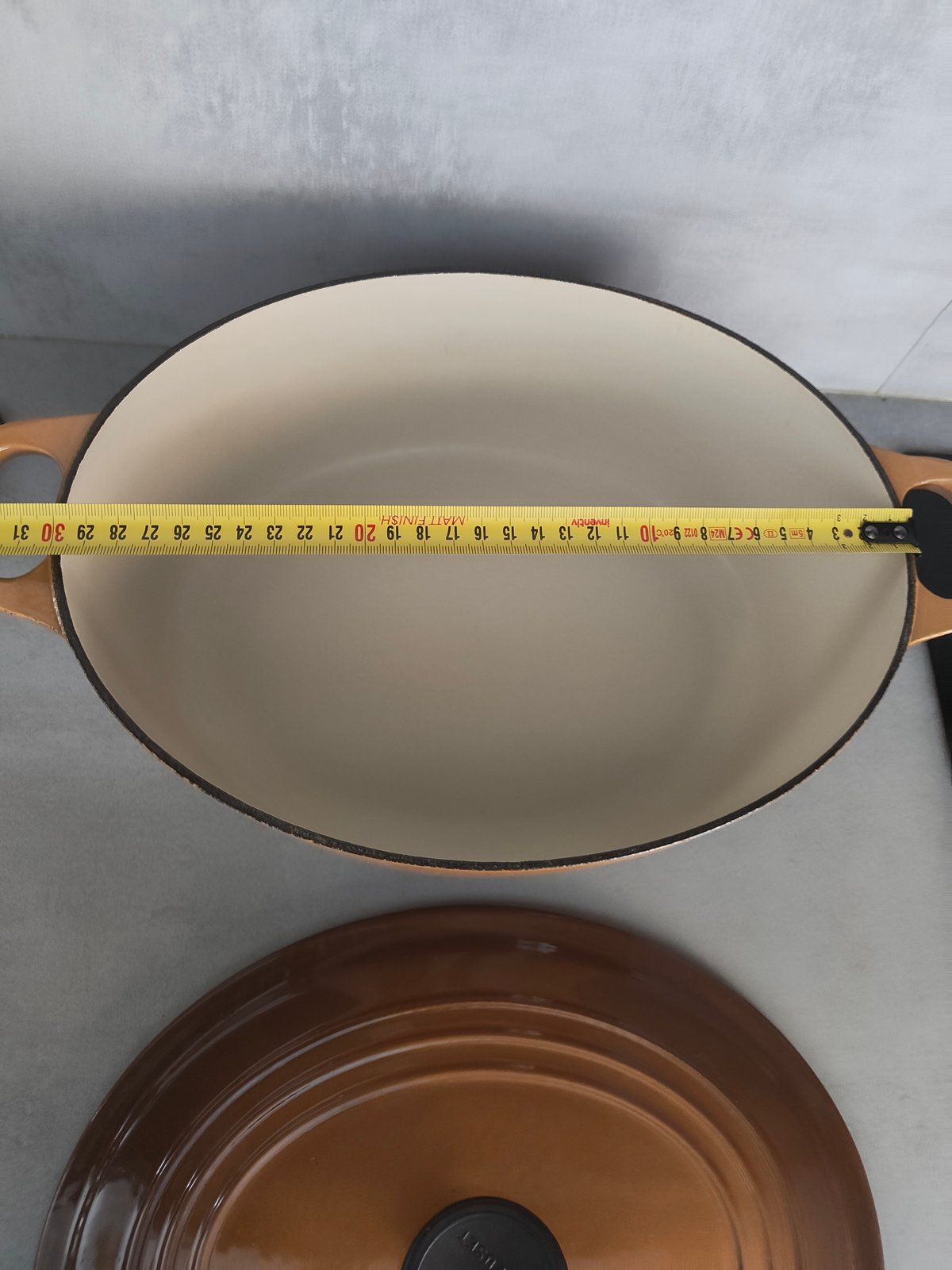 Le Creuset – Vintage Cast Iron Casserole – Model F – Enameled Cast Iron — photo 6