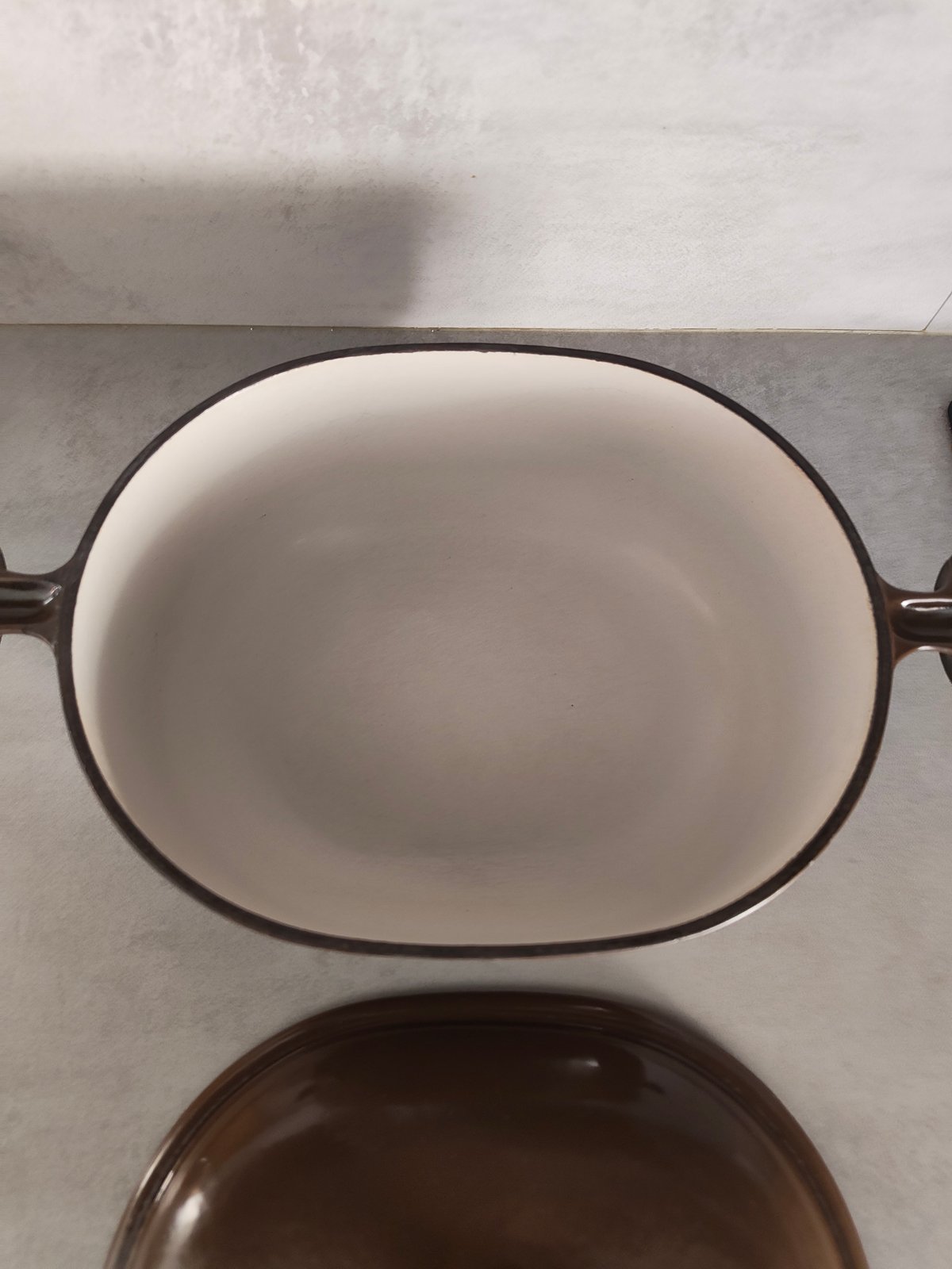 Rare Vintage Le Creuset “La Mama” Cocotte – Designed by Enzo Mari – Enameled Cast Iron — photo 2