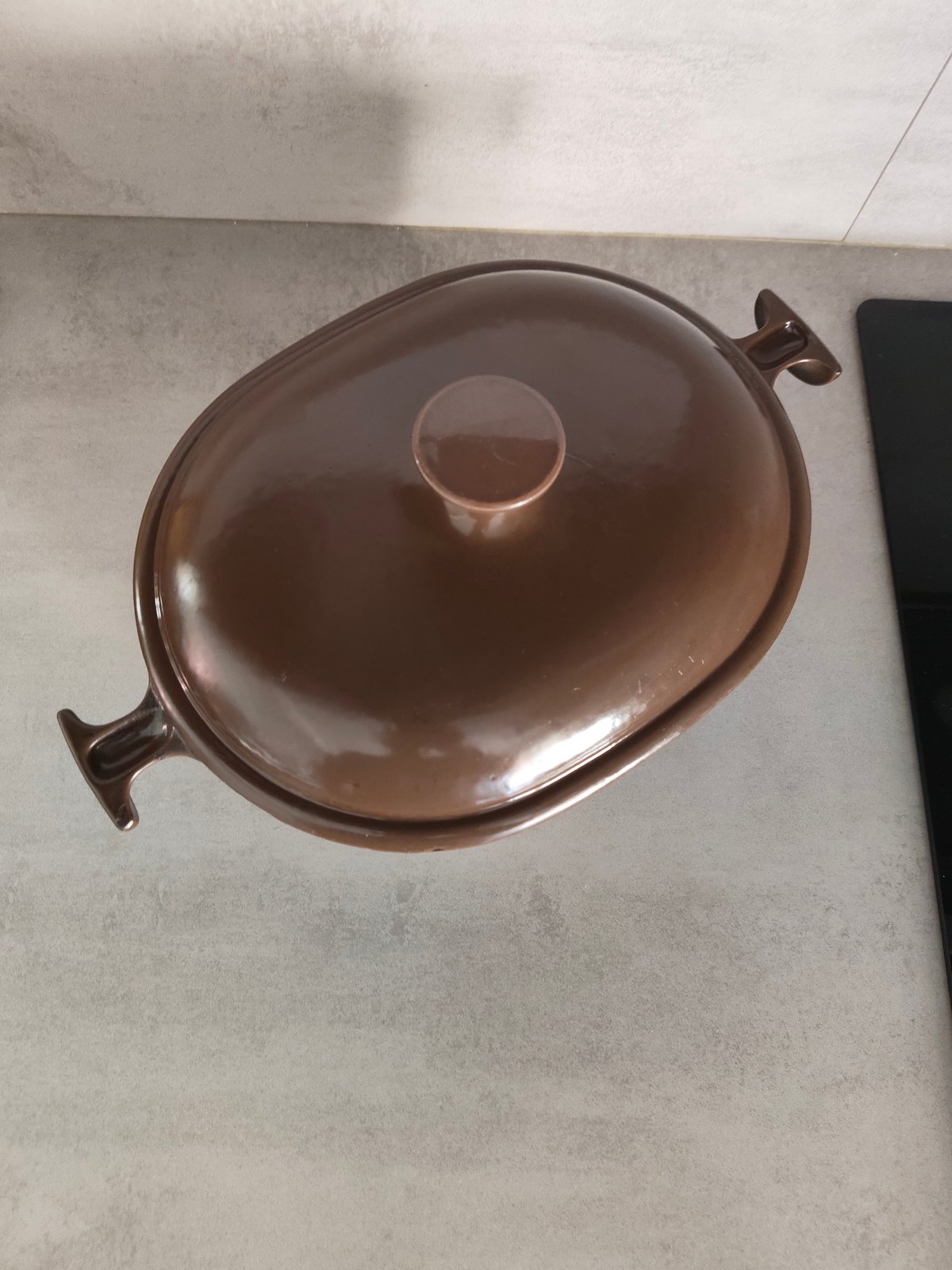 Rare Vintage Le Creuset “La Mama” Cocotte – Designed by Enzo Mari – Enameled Cast Iron — photo 4