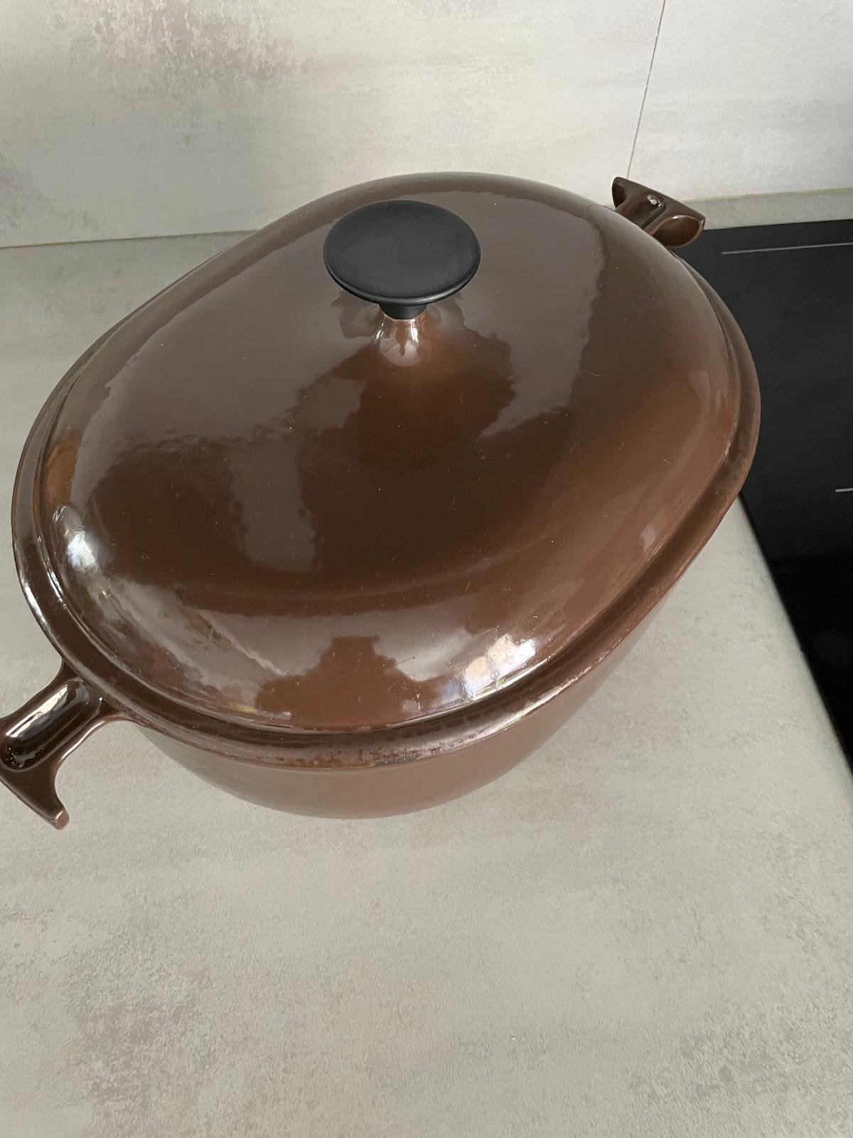 Rare Vintage Le Creuset “La Mama” Cocotte – Designed by Enzo Mari – Enameled Cast Iron — photo 5