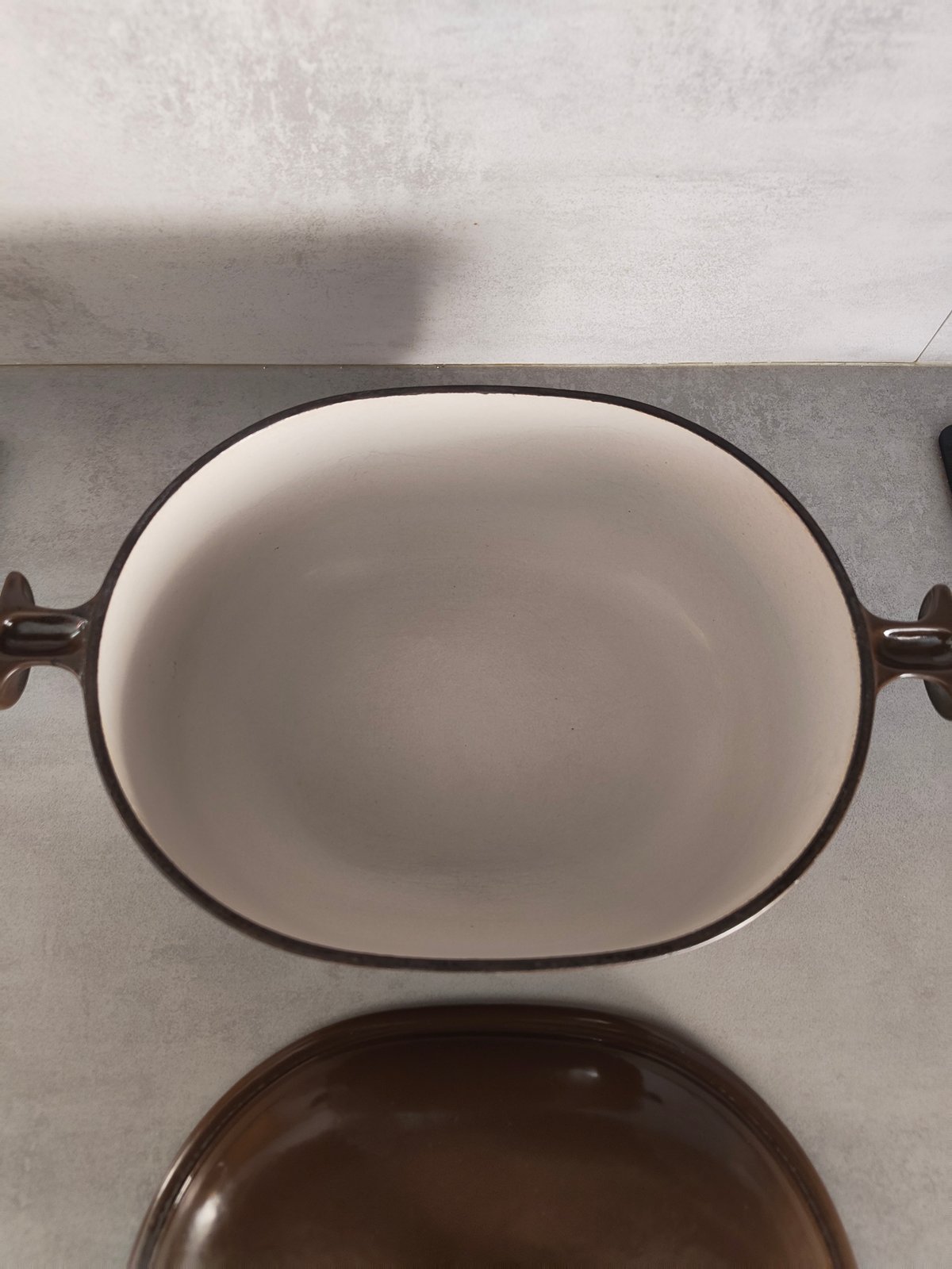 Rare Vintage Le Creuset “La Mama” Cocotte – Designed by Enzo Mari – Enameled Cast Iron — photo 11