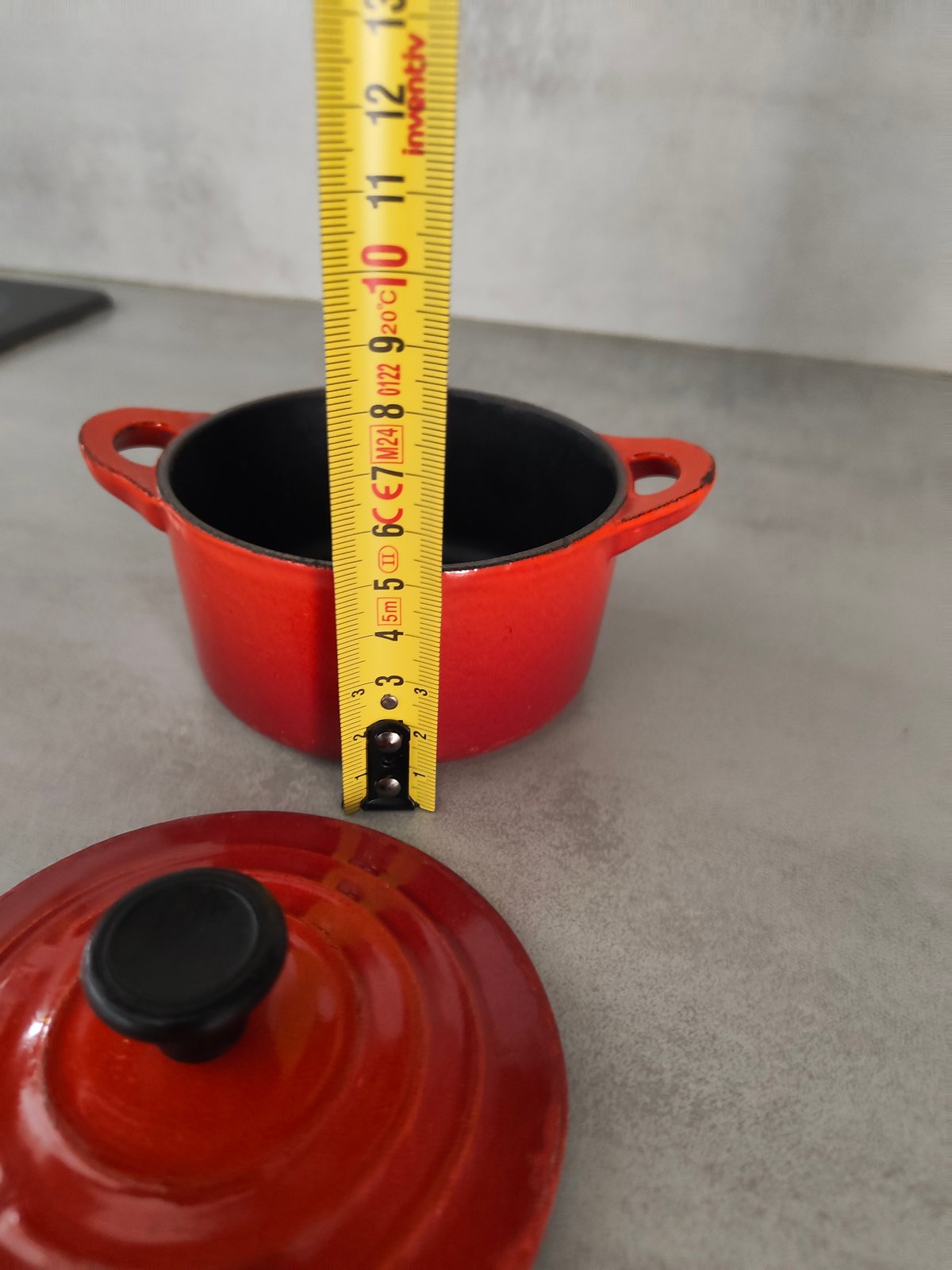 Rare Vintage Mini Cousances Cocotte – Le Creuset Group – Orange Enameled Cast Iron Collectible — photo 3