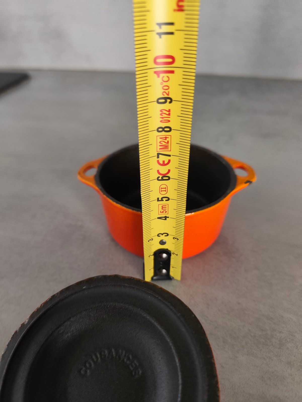 Rare Vintage Mini Cousances Cocotte – Le Creuset Group – Orange Enameled Cast Iron Collectible — photo 5