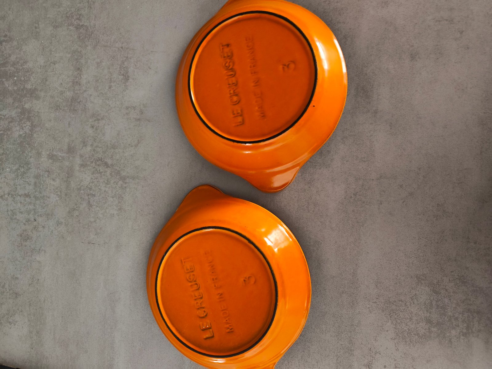 Set of 2 Vintage Le Creuset Cast Iron Oven Dishes – No. 3 – Made in France (1960–1970) — photo 4