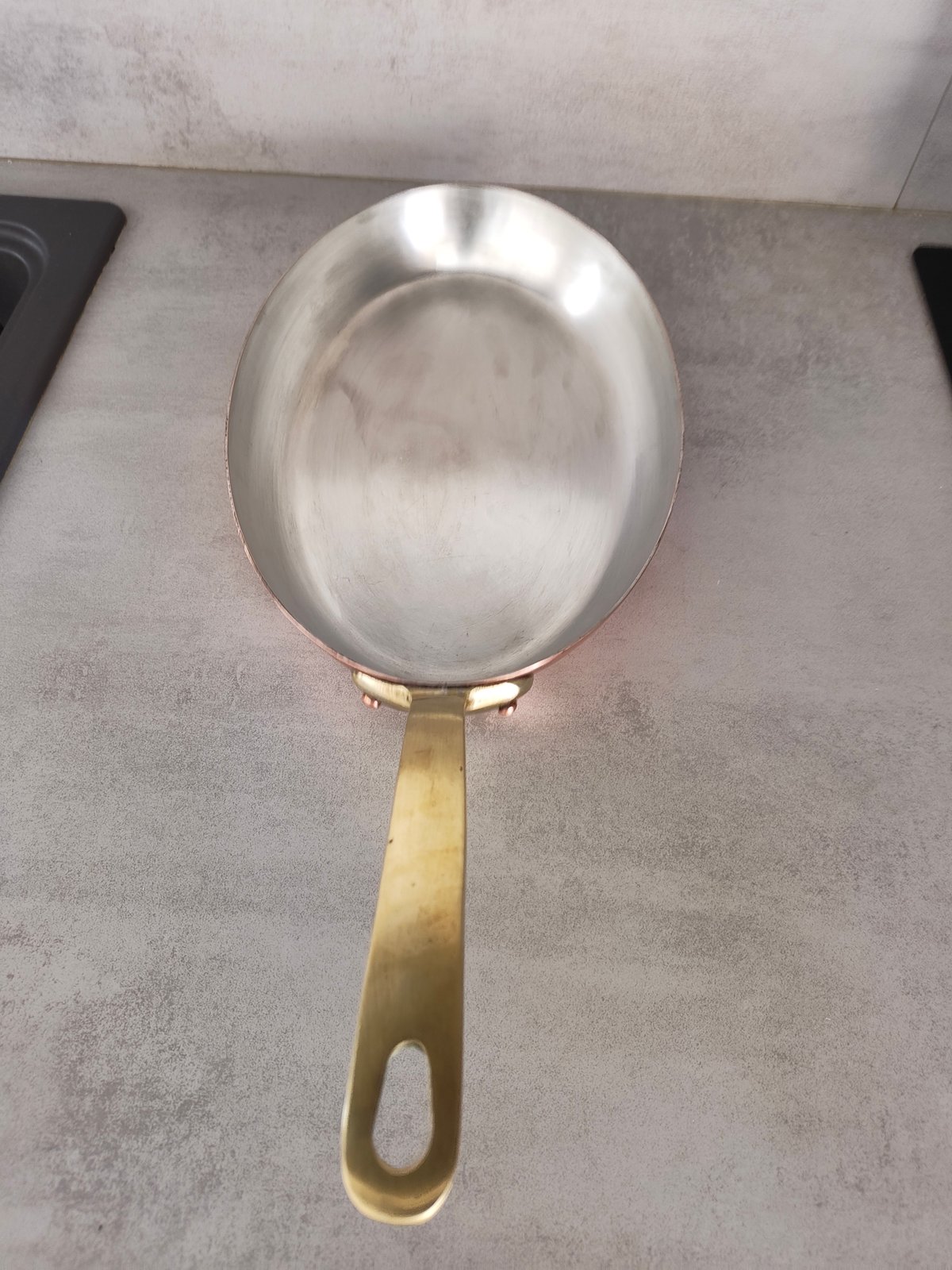 Vintage Copper Pan – Made in France 🇫🇷 – Brass Handle – Professional Cookware — photo 3