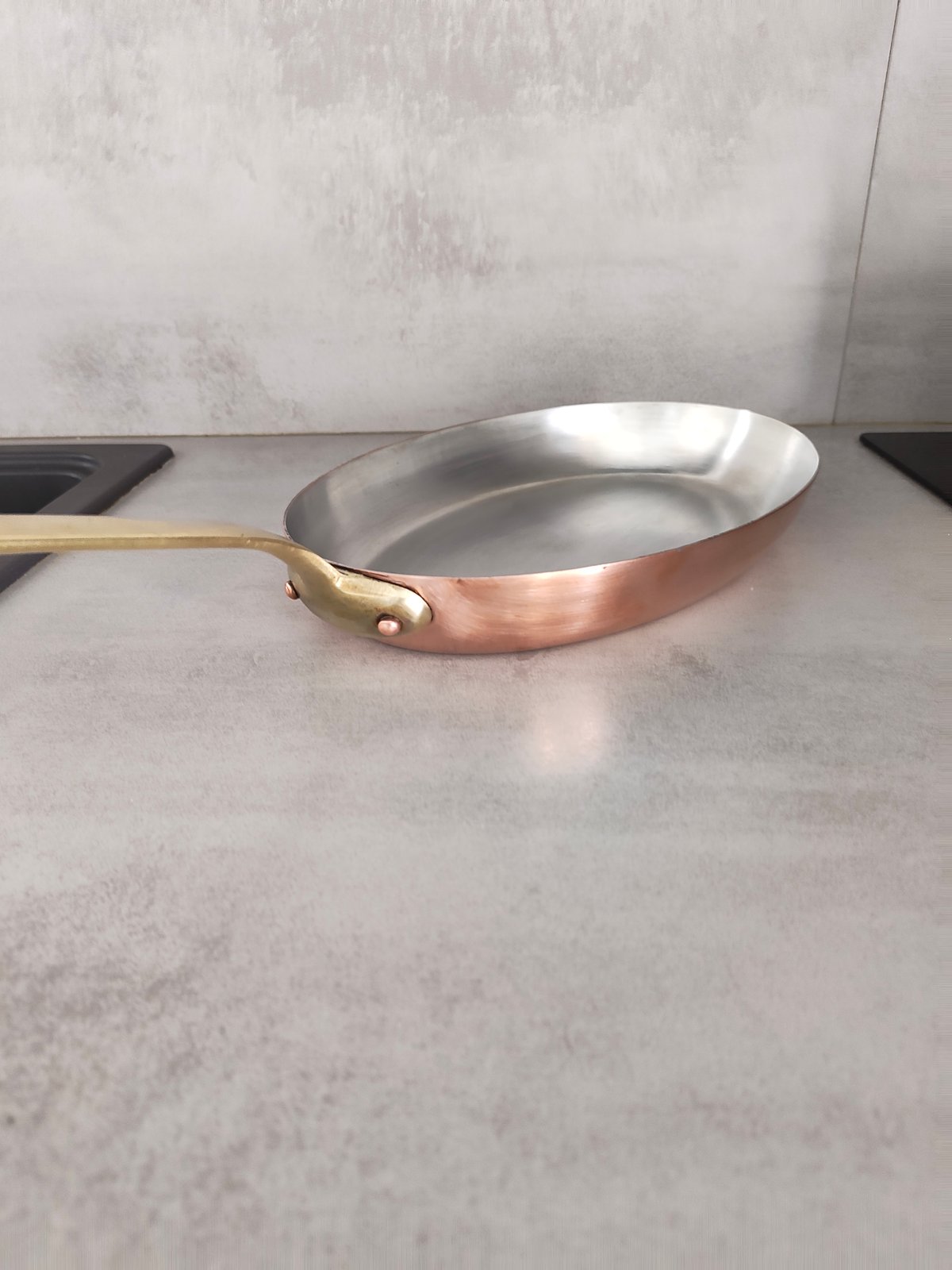 Vintage Copper Pan – Made in France 🇫🇷 – Brass Handle – Professional Cookware — photo 7