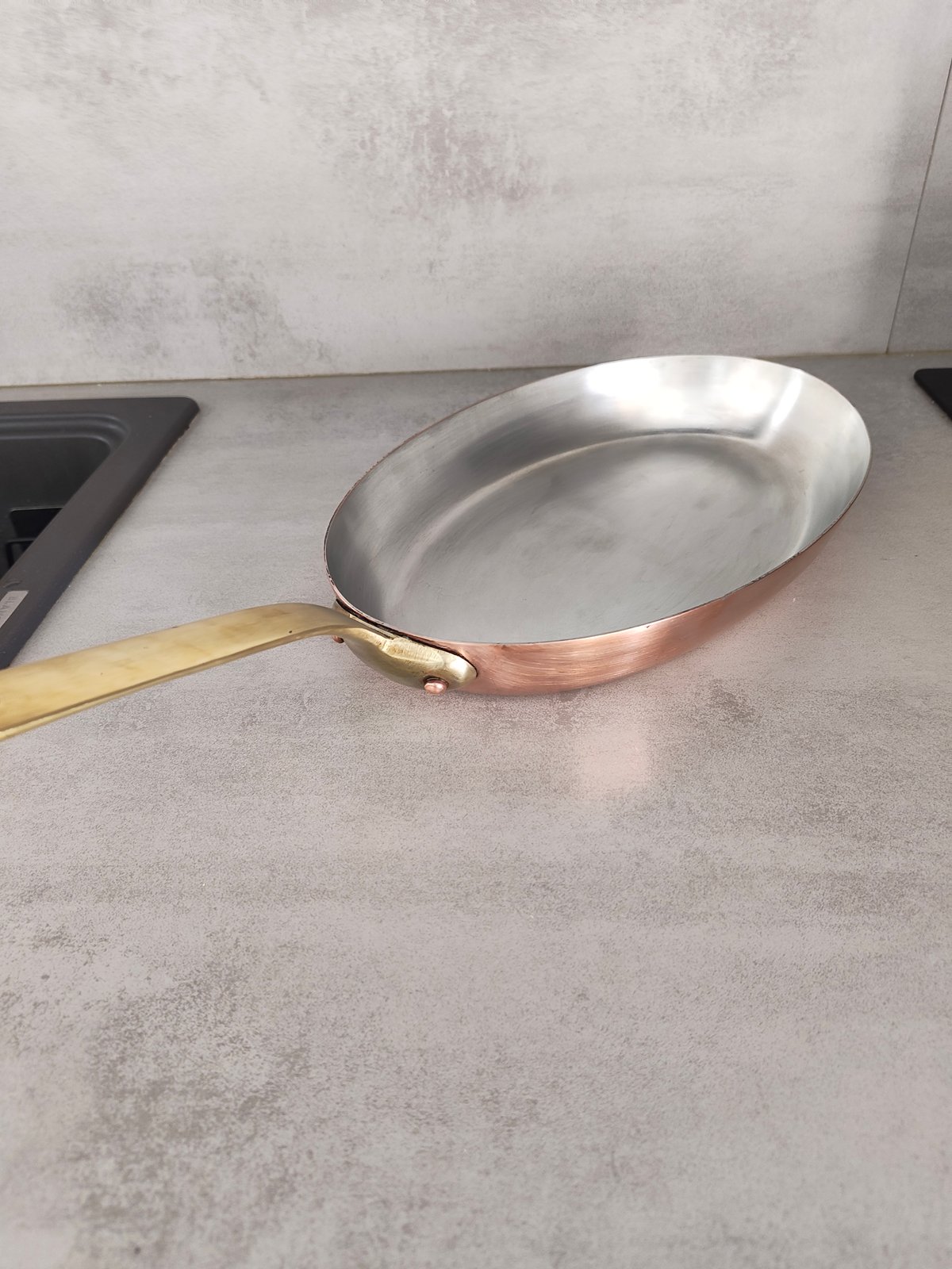 Vintage Copper Pan – Made in France 🇫🇷 – Brass Handle – Professional Cookware — photo 8