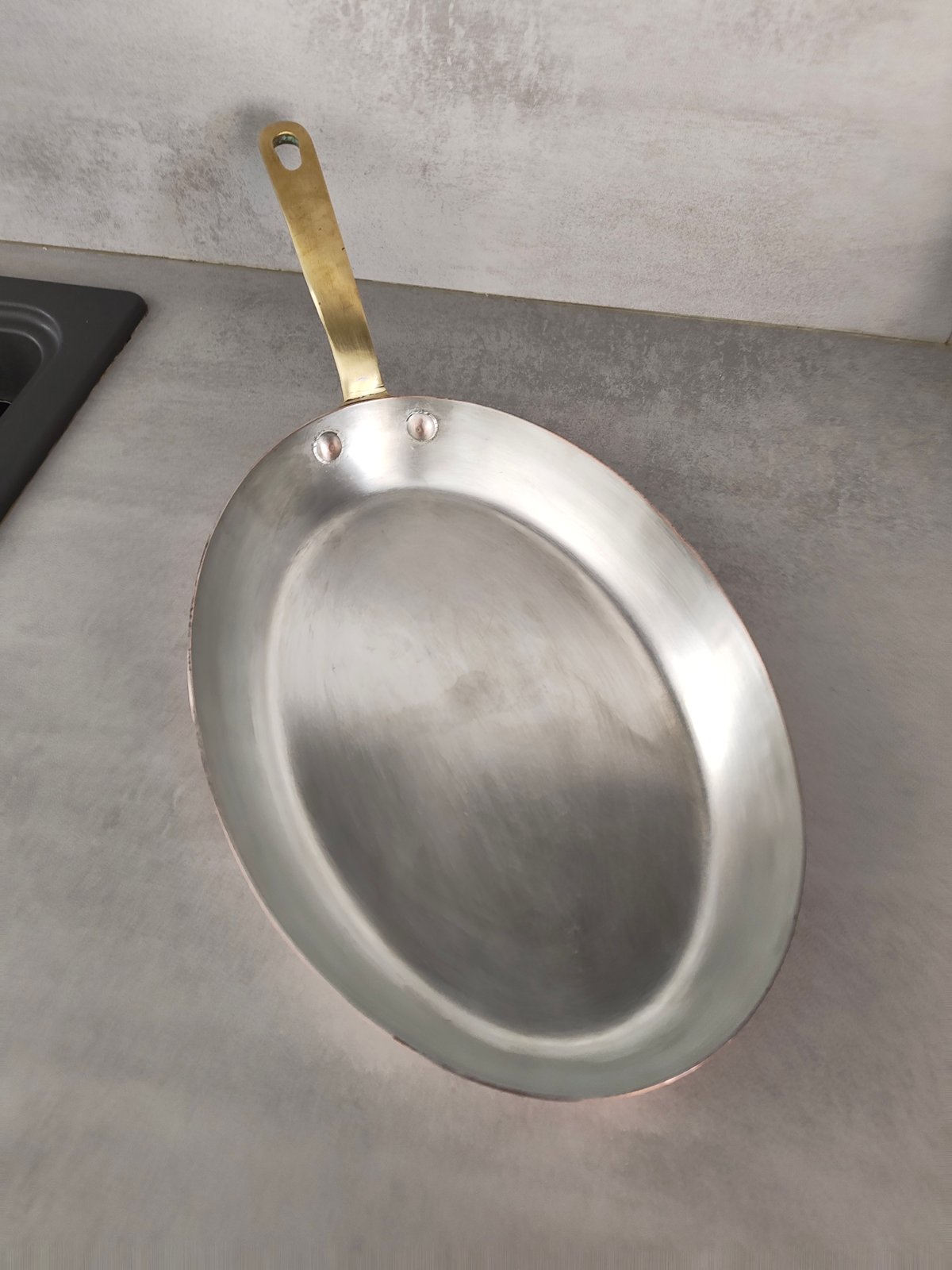 Vintage Copper Pan – Made in France 🇫🇷 – Brass Handle – Professional Cookware — photo 9