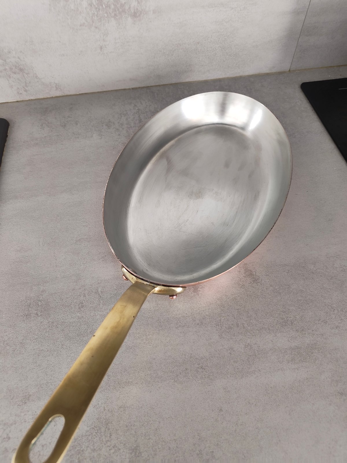 Vintage Copper Pan – Made in France 🇫🇷 – Brass Handle – Professional Cookware — photo 10