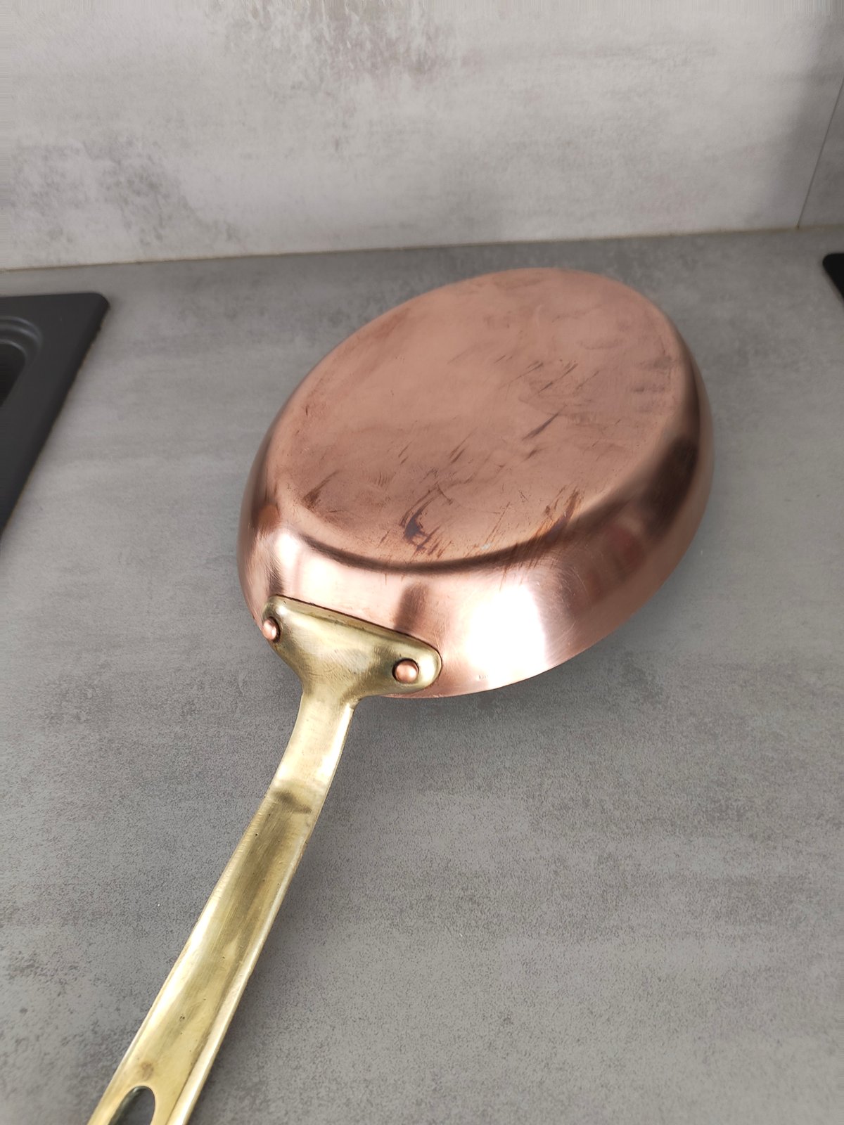 Vintage Copper Pan – Made in France 🇫🇷 – Brass Handle – Professional Cookware — photo 12