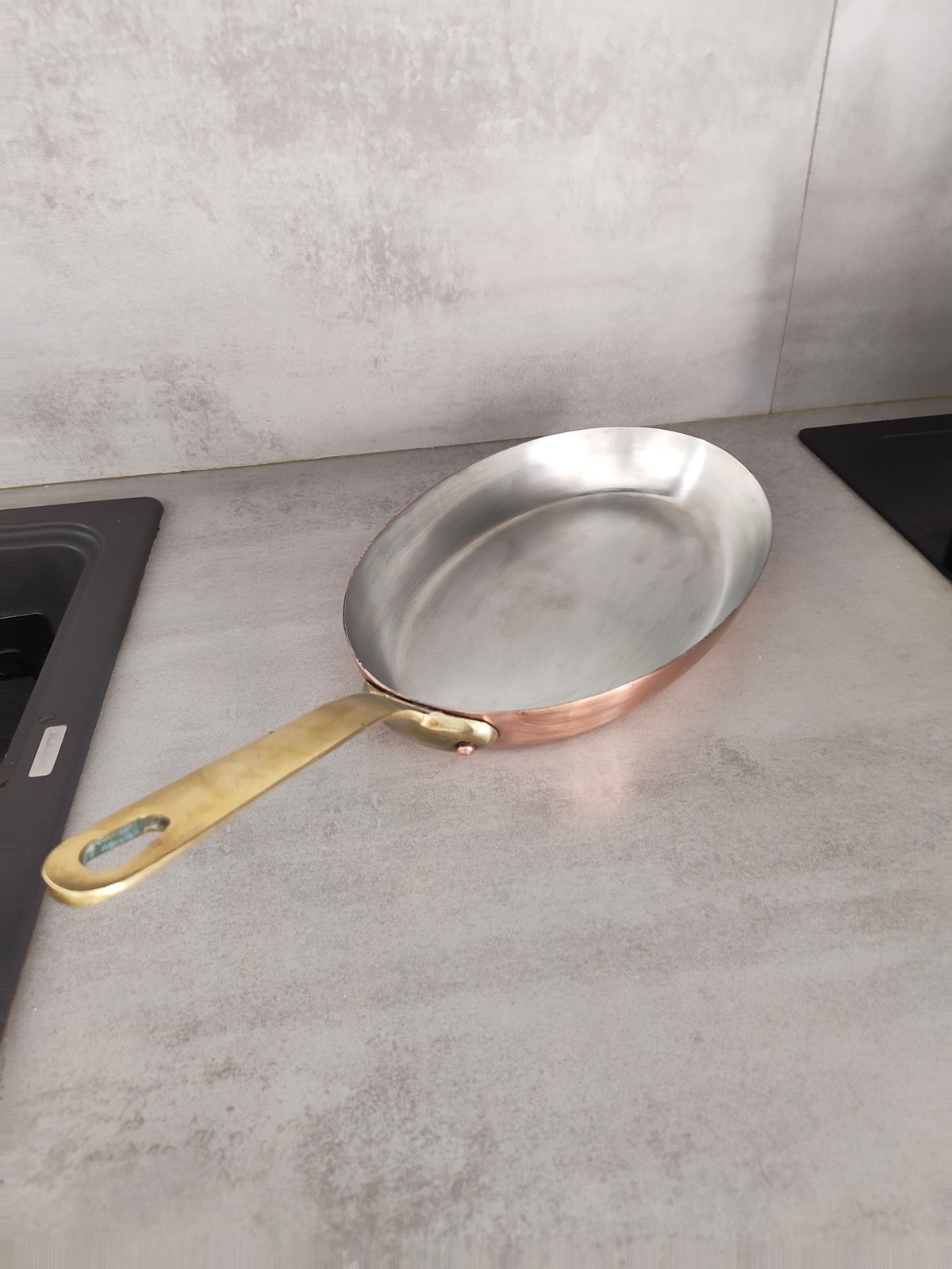 Vintage Copper Pan – Made in France 🇫🇷 – Brass Handle – Professional Cookware — photo 13