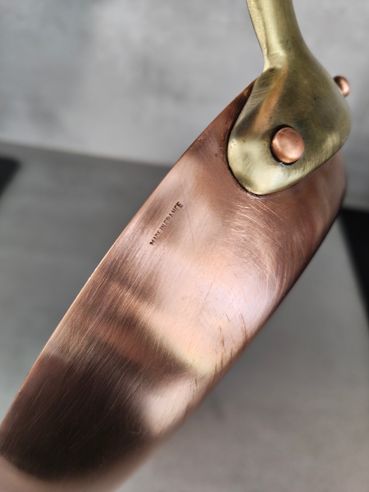 Vintage Copper Pan – Made in France 🇫🇷 – Brass Handle – Professional Cookware — photo 16