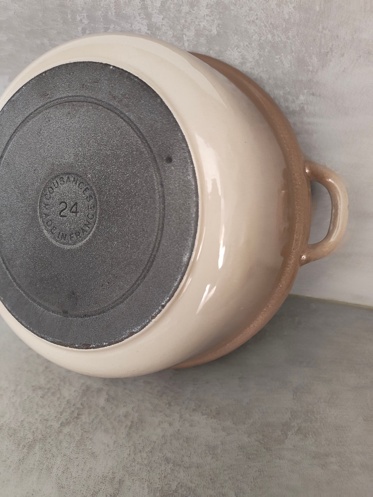 Vintage Cousances Cast Iron Dutch Oven No. 24 – Rare – Made in France – Enameled Casserole — photo 4
