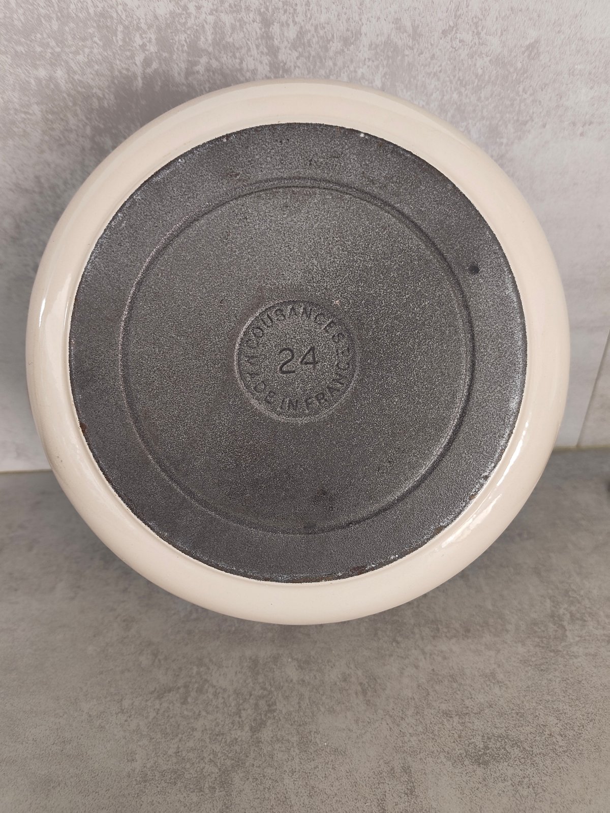 Vintage Cousances Cast Iron Dutch Oven No. 24 – Rare – Made in France – Enameled Casserole — photo 6