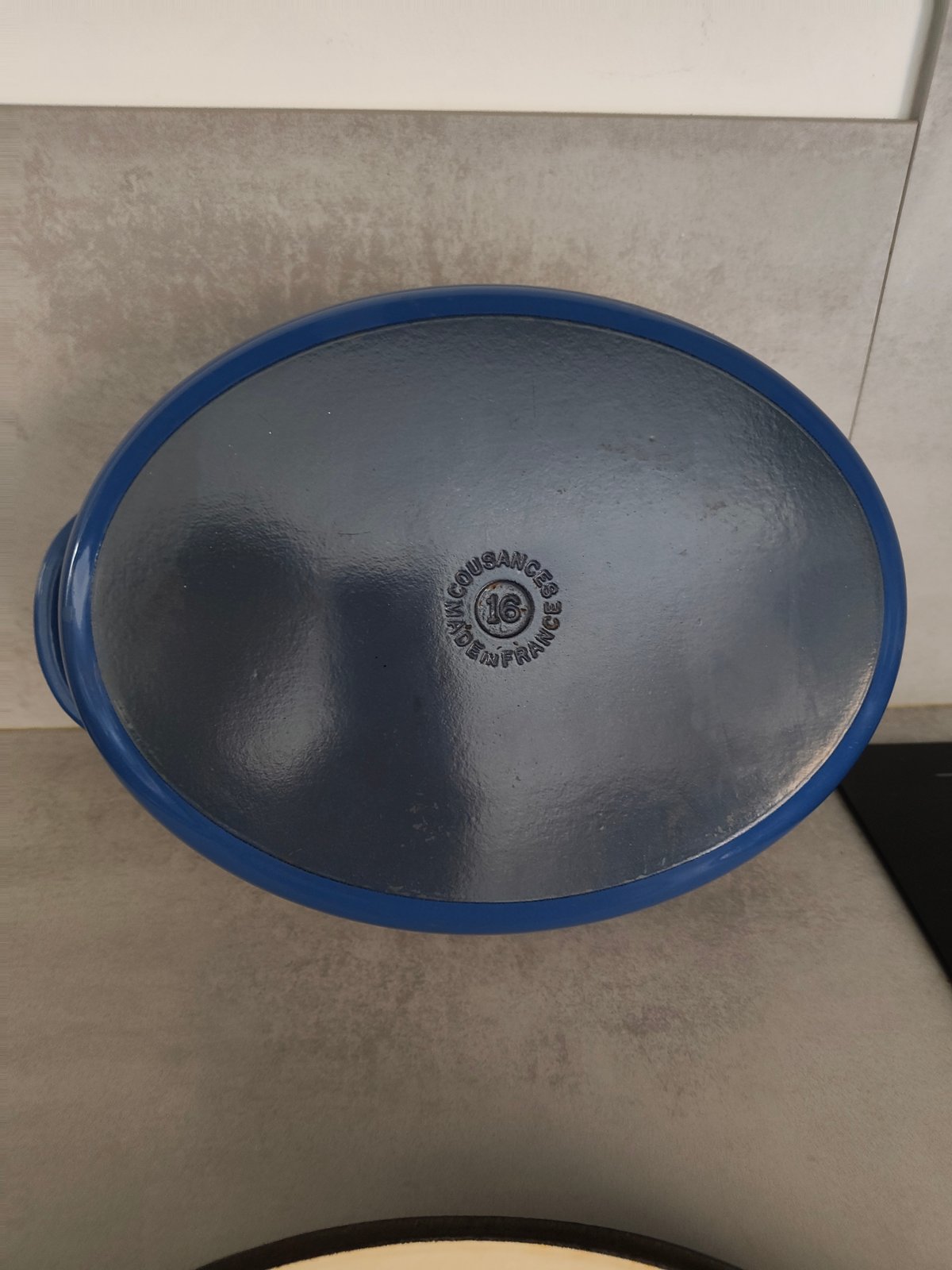 Vintage Cousances Doufeu – Le Creuset Group – Rare Blue Enamel Cast Iron – Made in France — photo 2