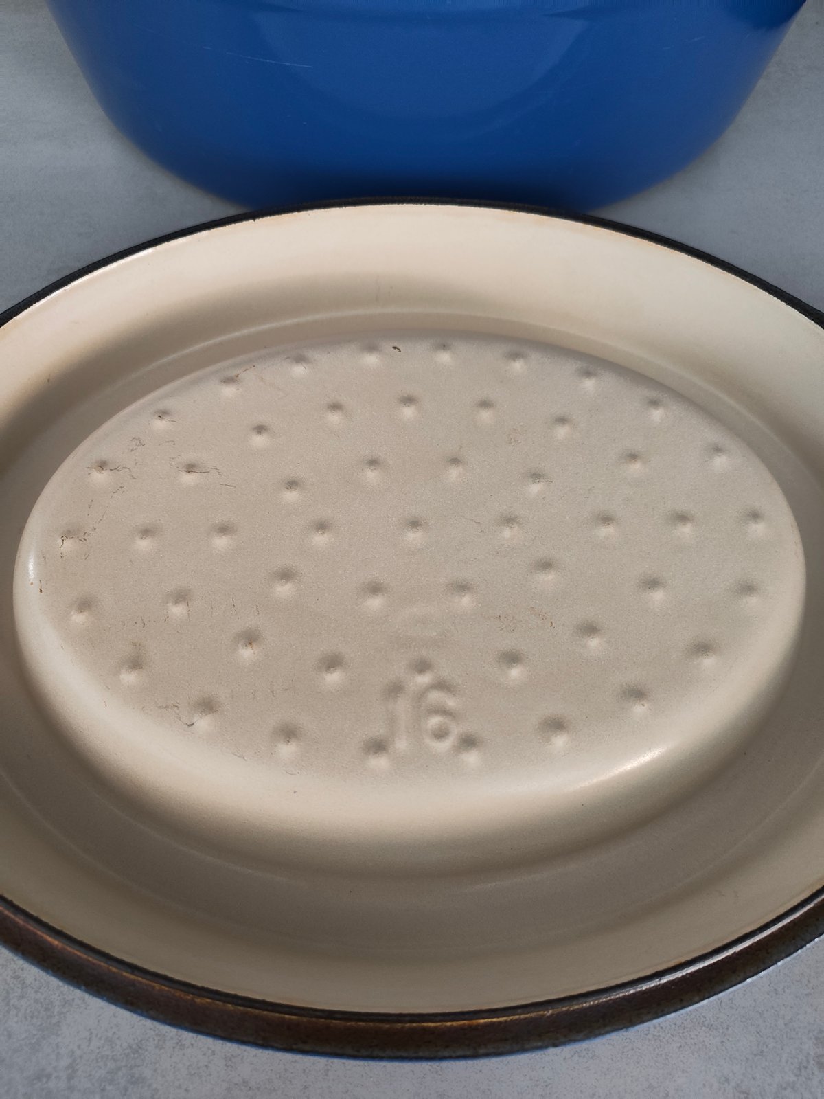 Vintage Cousances Doufeu – Le Creuset Group – Rare Blue Enamel Cast Iron – Made in France — photo 7