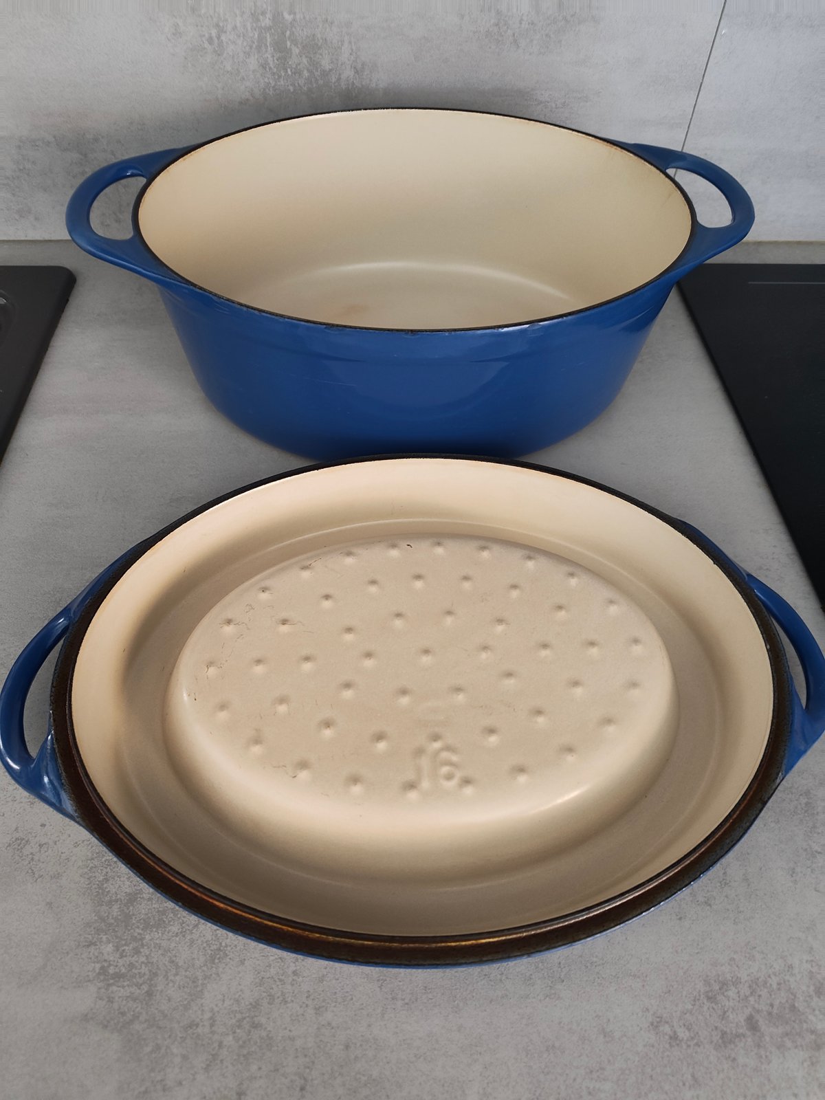 Vintage Cousances Doufeu – Le Creuset Group – Rare Blue Enamel Cast Iron – Made in France — photo 8
