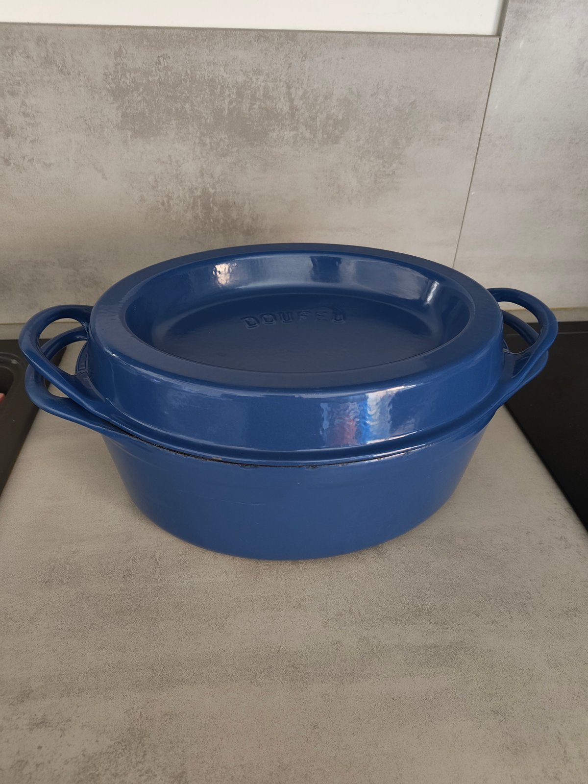 Vintage Cousances Doufeu – Le Creuset Group – Rare Blue Enamel Cast Iron – Made in France — photo 9