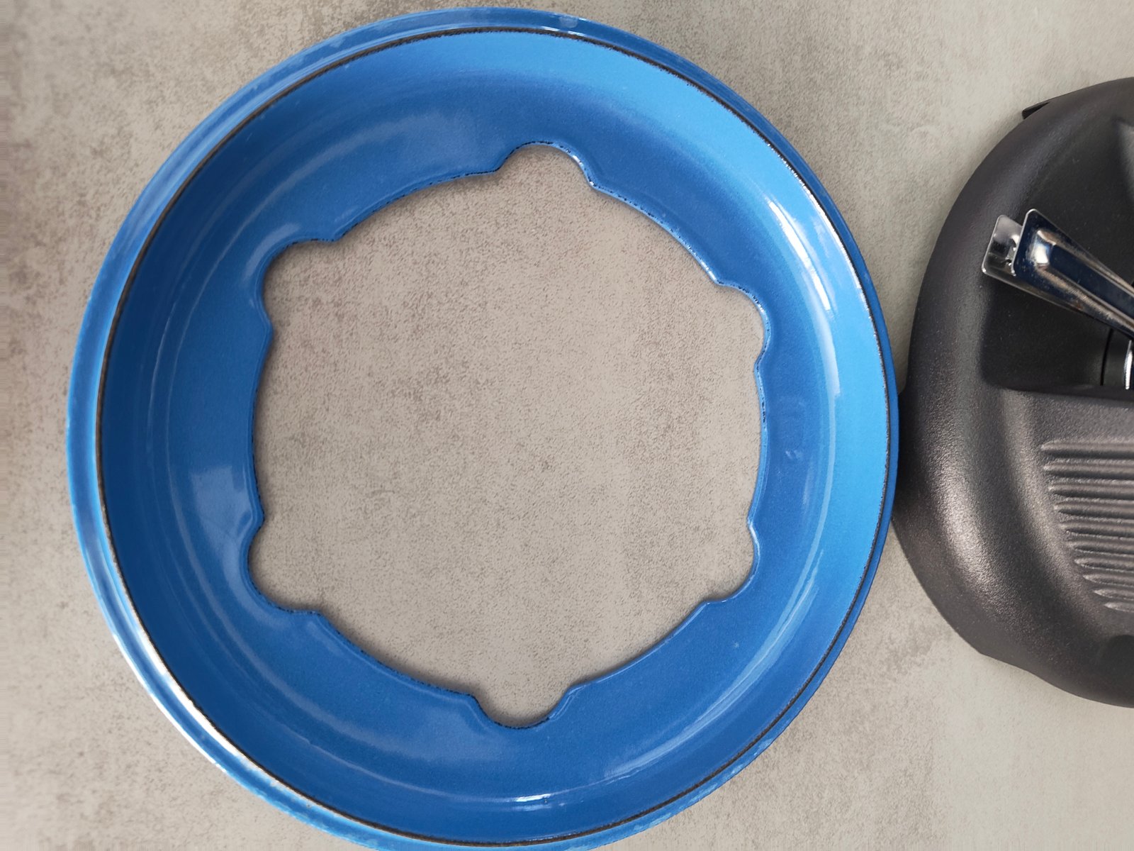 Vintage Cousances (Le Creuset) Cast Iron Fondue Set – Blue — photo 3