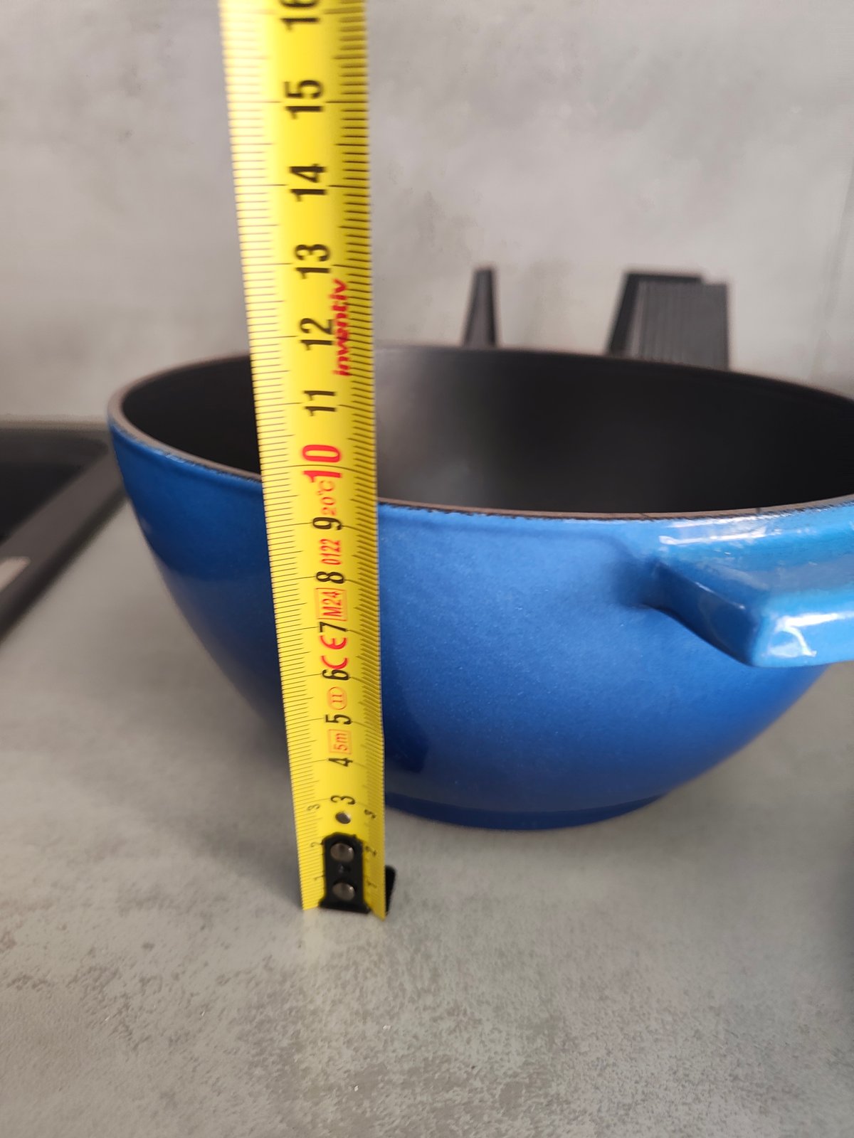 Vintage Cousances (Le Creuset) Cast Iron Fondue Set – Blue — photo 11