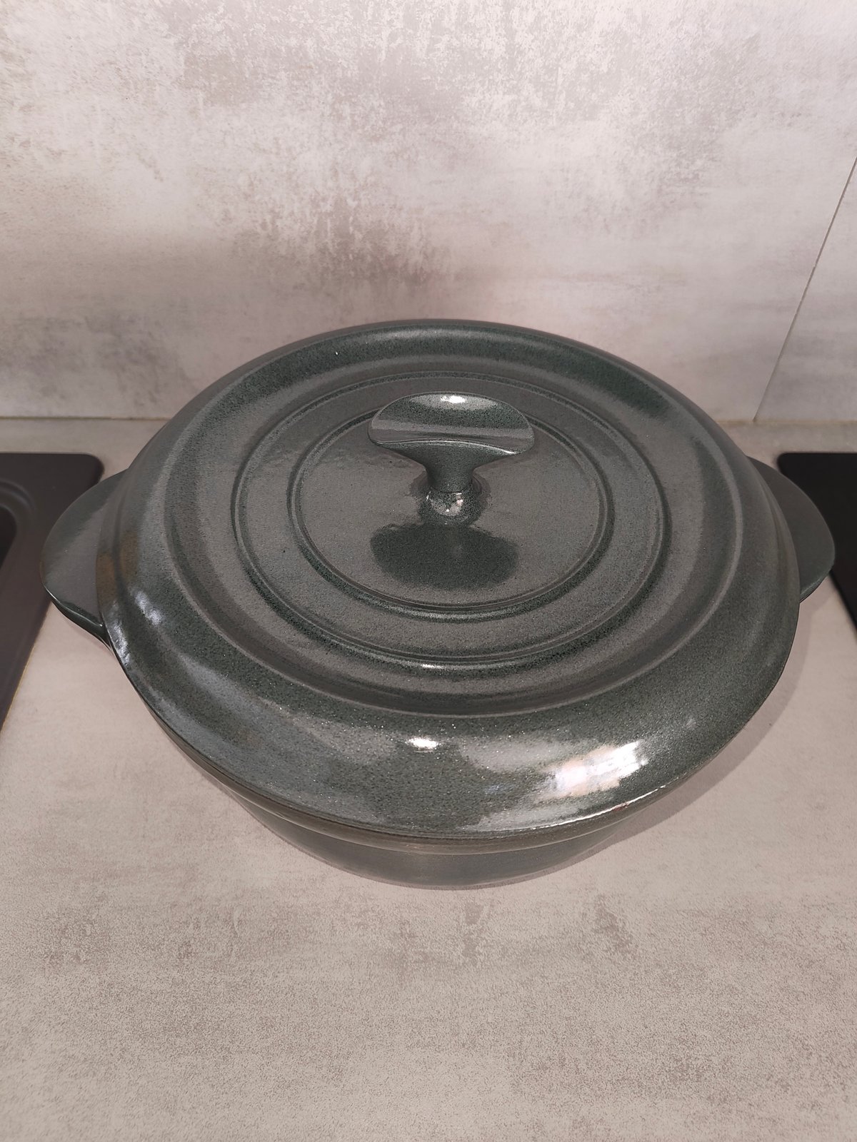 Vintage French Cast Iron Cocotte – Made in France – Rare Sparkling Green — photo 14