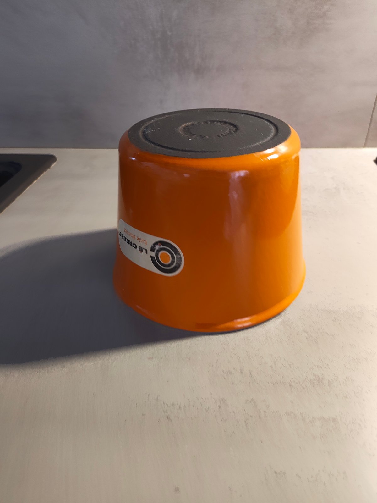 Vintage Le Creuset Cast Iron Saucepan – Orange – New / Never Used – Made in France — photo 4
