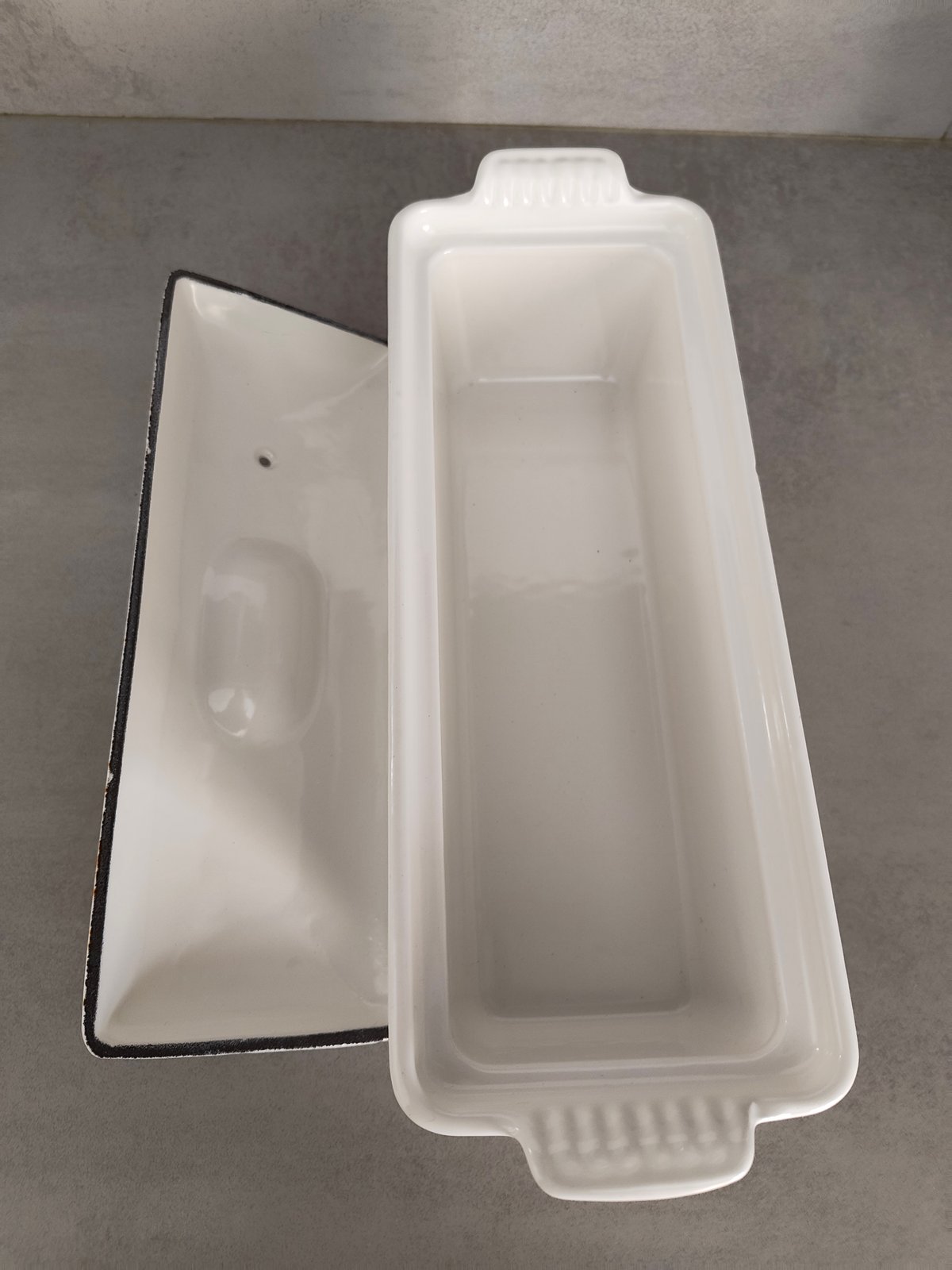 Vintage Le Creuset Cast Iron Terrine with Lid – White Enamel – Rare Collectible — photo 13