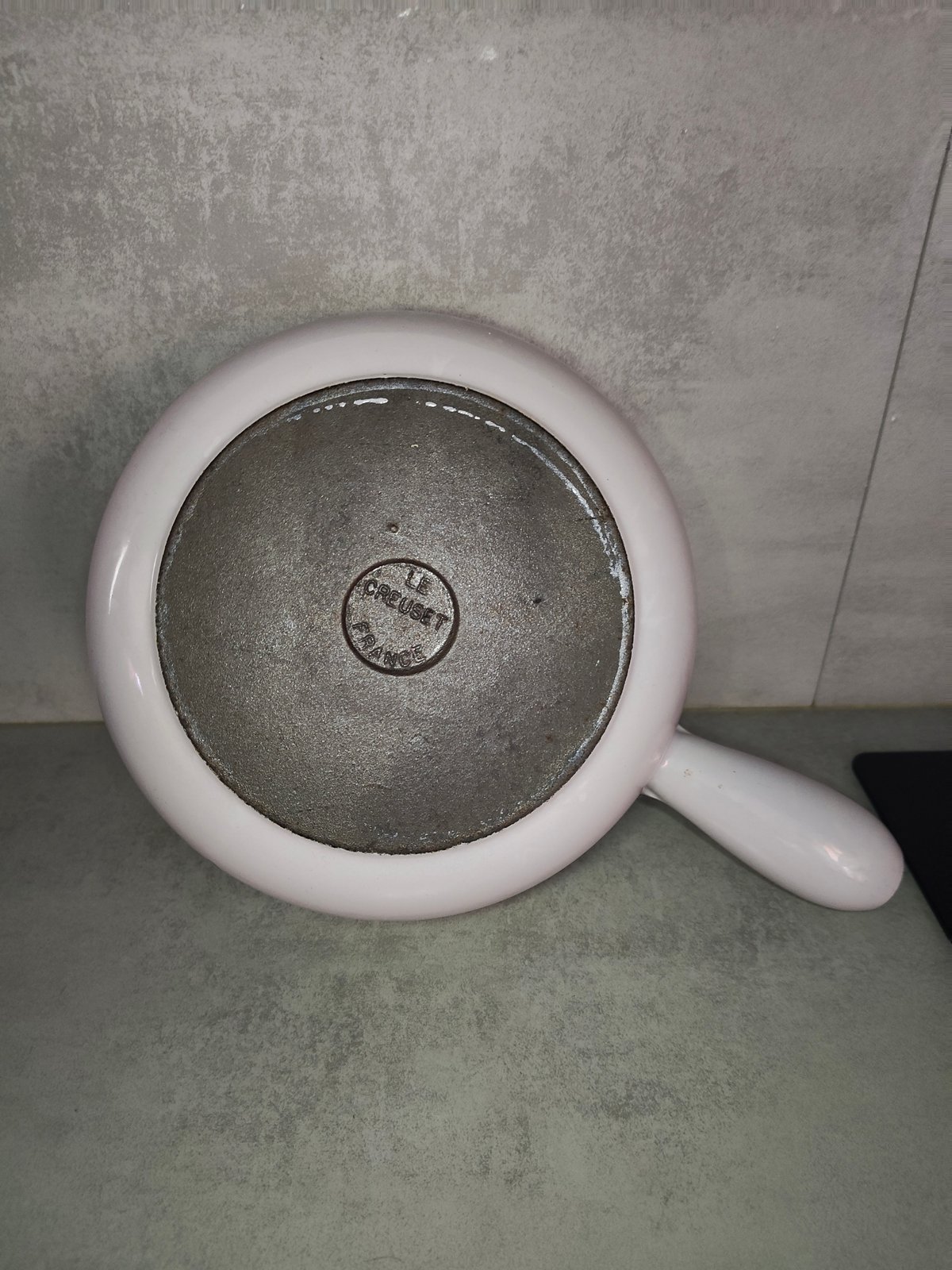 Vintage Le Creuset Enamel Saucepan – Rare Floral Daisy Pattern – French Cast Iron – 1970s Retro Kitchen — photo 16