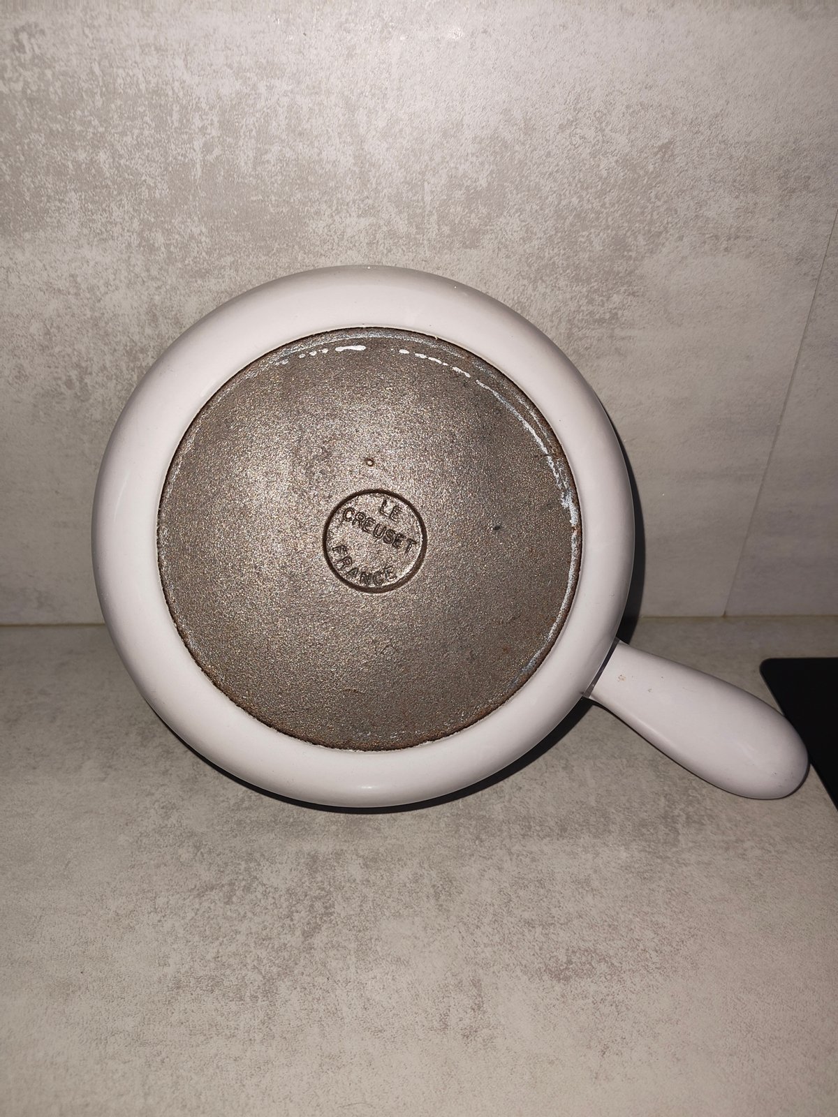 Vintage Le Creuset Enamel Saucepan – Rare Floral Daisy Pattern – French Cast Iron – 1970s Retro Kitchen — photo 17