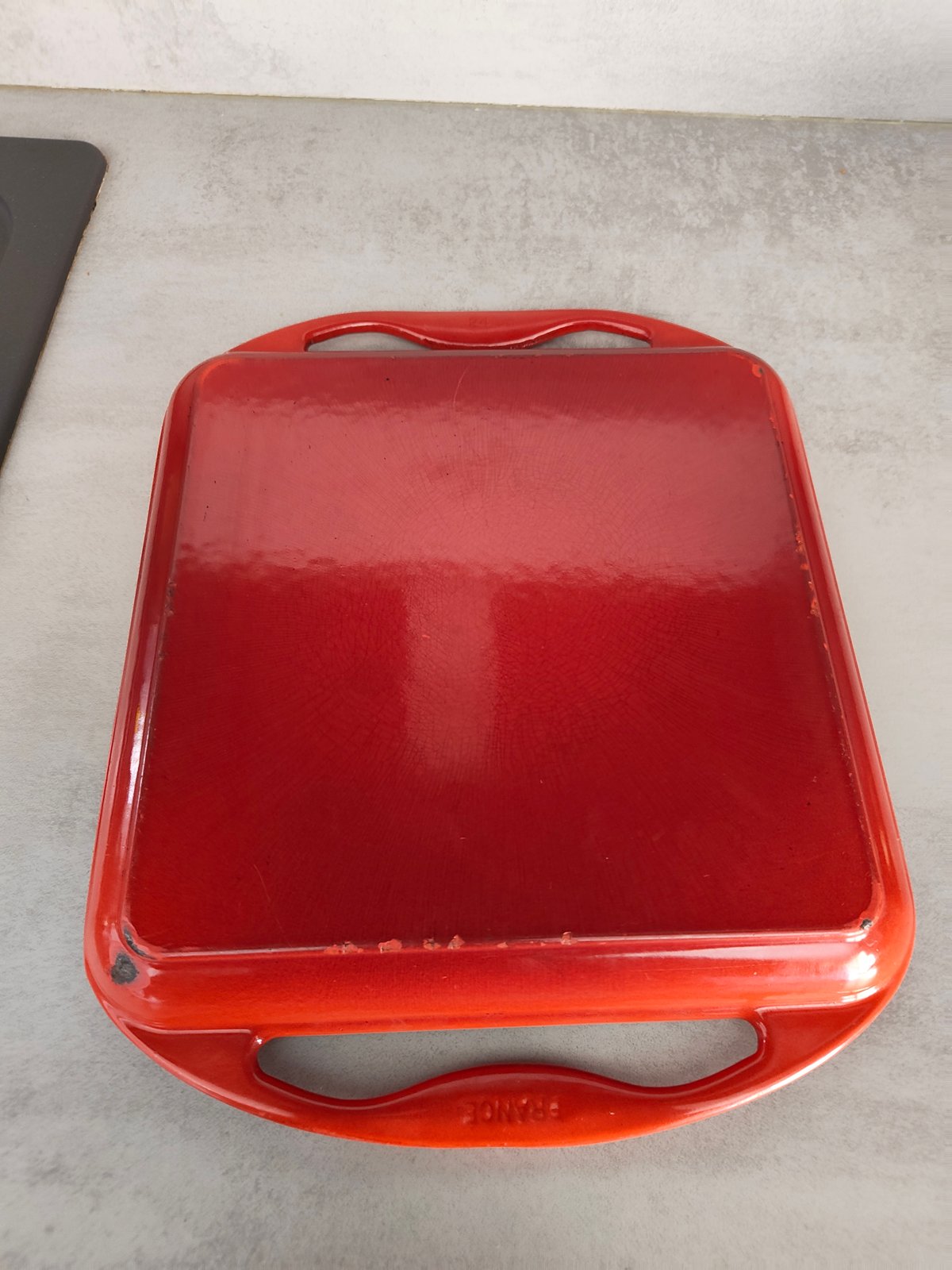 Vintage Le Creuset Enameled Cast Iron Grill Pan – Red — photo 6