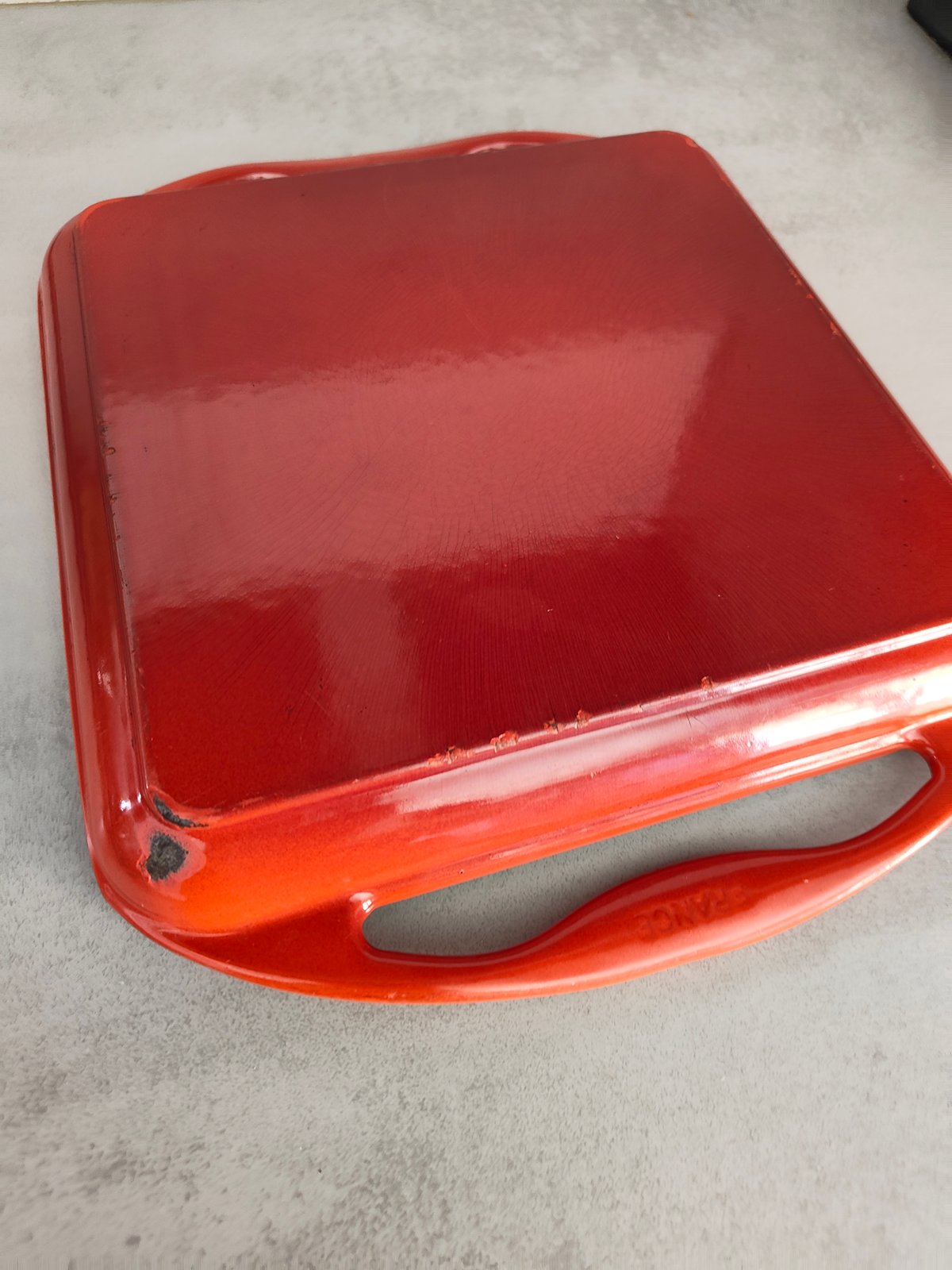 Vintage Le Creuset Enameled Cast Iron Grill Pan – Red — photo 9