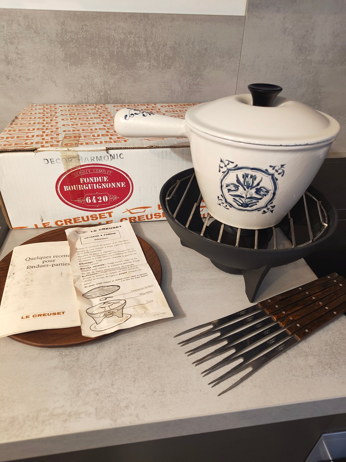 Vintage Le Creuset Fondue Bourguignonne Set 6420 – Complete Set – Made in France — photo 14