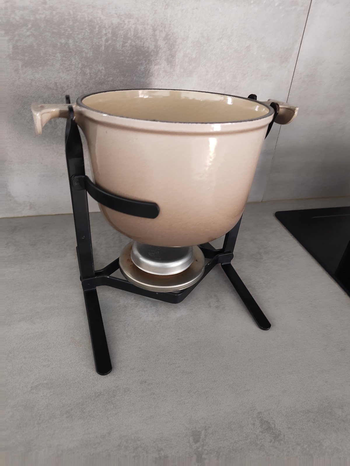 Vintage Le Creuset Fondue Set – Complete – Cast Iron – Original Box — photo 12